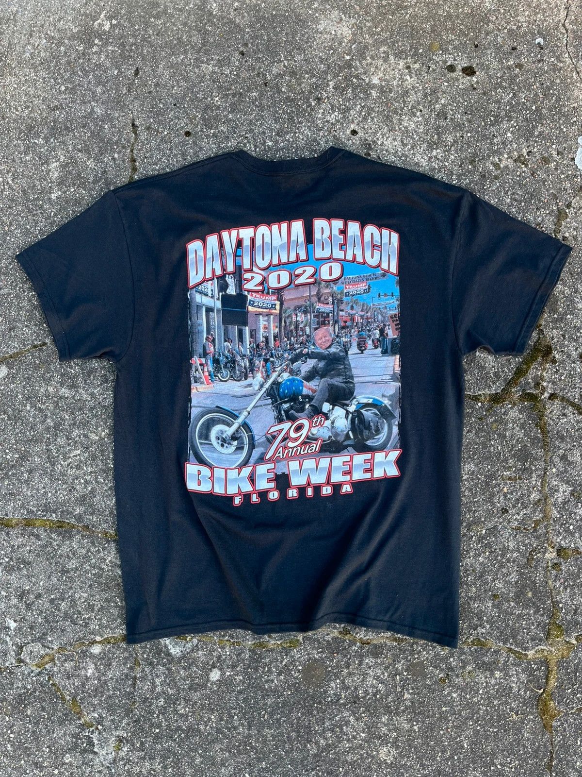 Donald Trump Black Motorcycle Donald Trump 2020 Harley Tee XL Size US XL / EU 56 / 4 - 1 Thumbnail