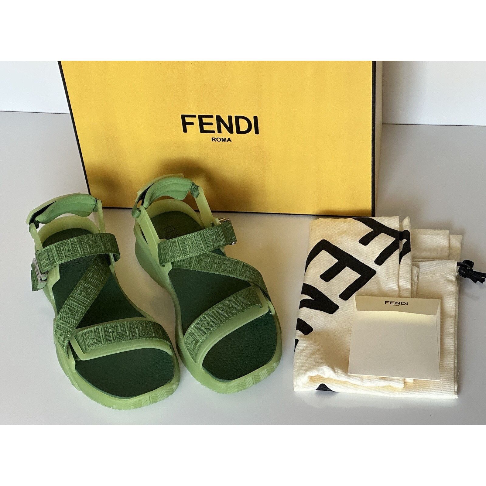 Fendi Fendi Men's FF Strapped Basil Sandals 10 US/ 9 UK 7X1503 Size US 10 / EU 43 - 13 Thumbnail