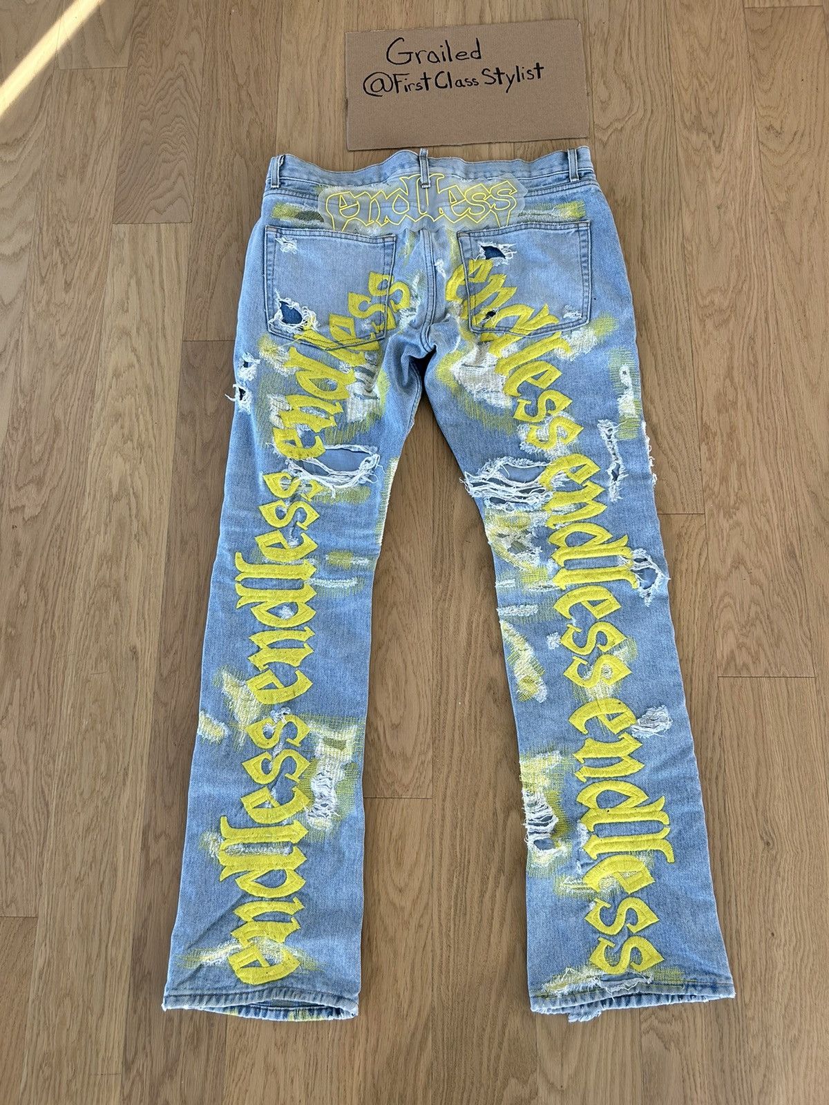 image of Blue And Yellow Endless Denim, Men's (Size 36)