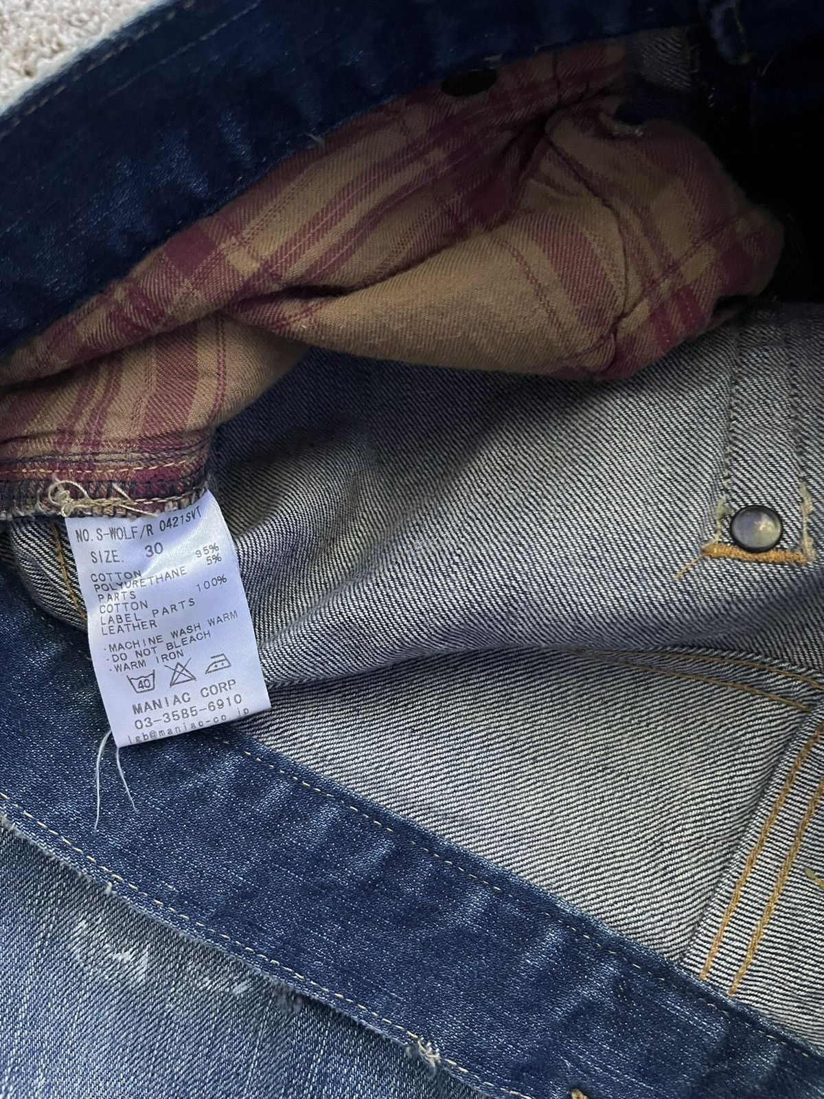 If Six Was Nine LGB Wolf painter denim crop - mudmax ifsixwasnine Size US 30 / EU 46 - 7 Thumbnail
