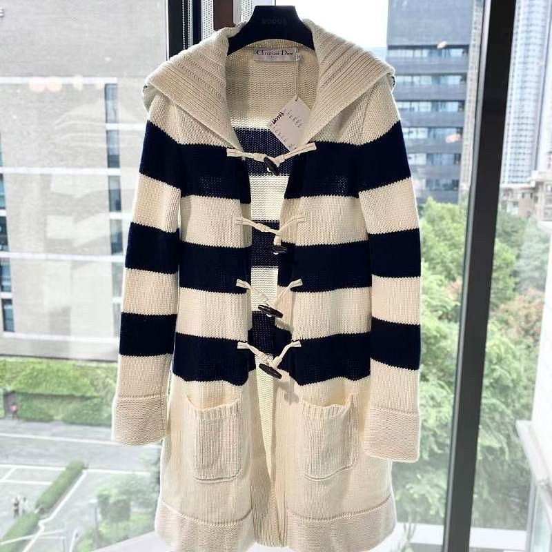 Dior Dior Striped Toggle Knit Cardigan Size 36 Size XS / US 0-2 / IT 36-38 - 1 Thumbnail