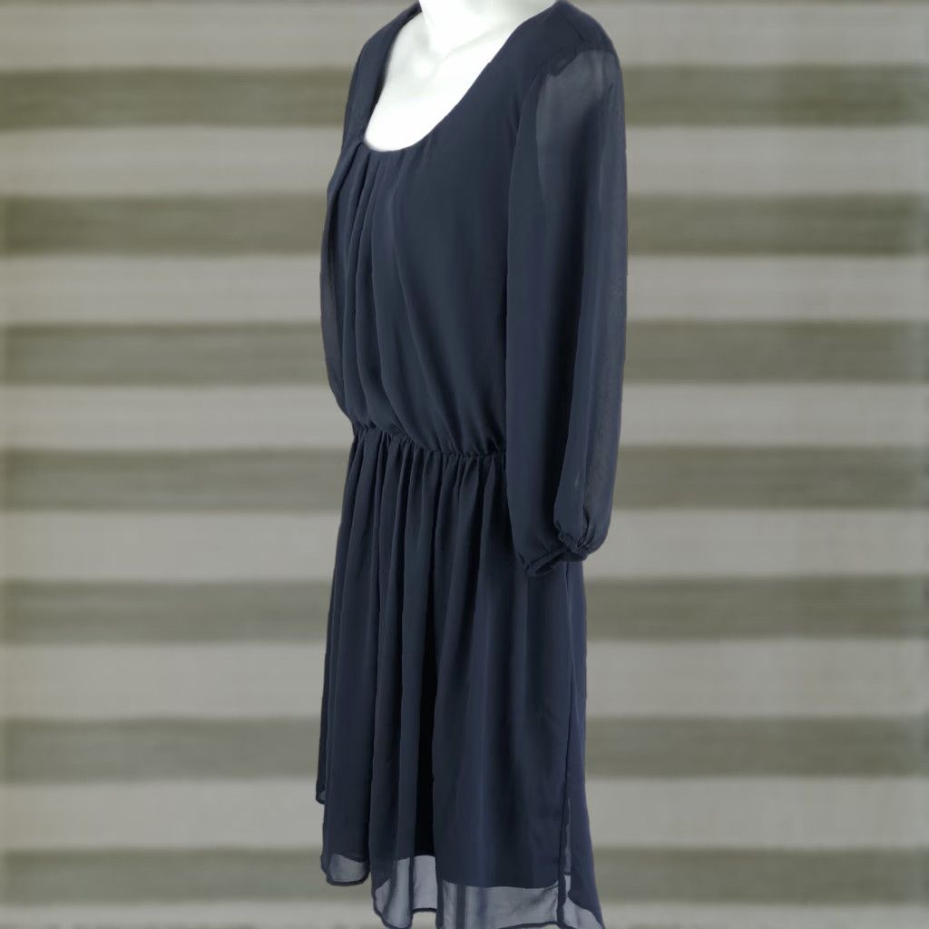 Vintage VINTAGE By & By Blouson Dress Shirt Women M Blue Chiffon 90s Bohemian Fairy Y2K Career Size M / US 6-8 / IT 42-44 - 1 Thumbnail