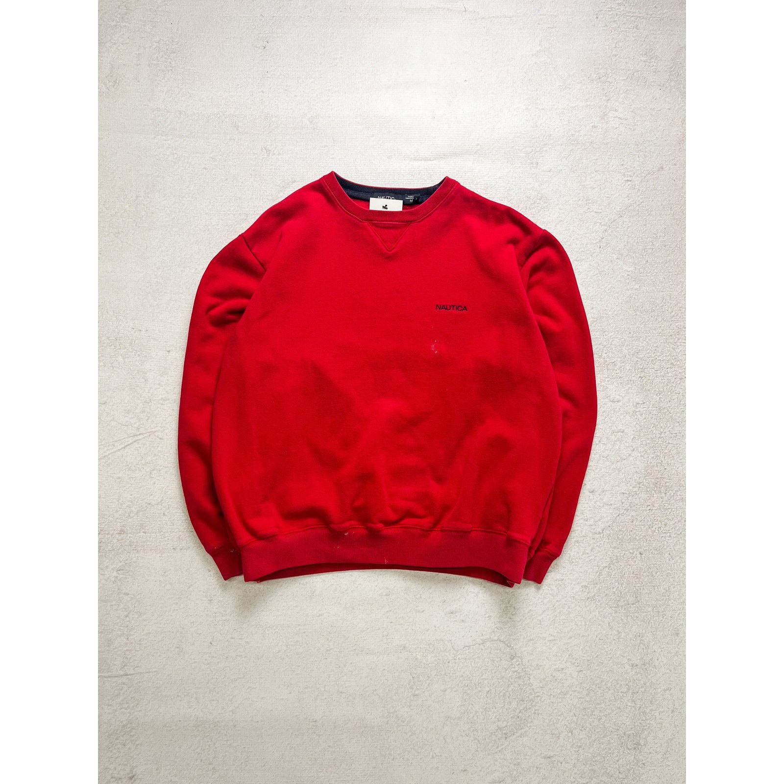 Nautica Vintage 00s Nautica Red Crewneck Sweatshirt - Women's Medium Size M / US 6-8 / IT 42-44 - 1 Thumbnail
