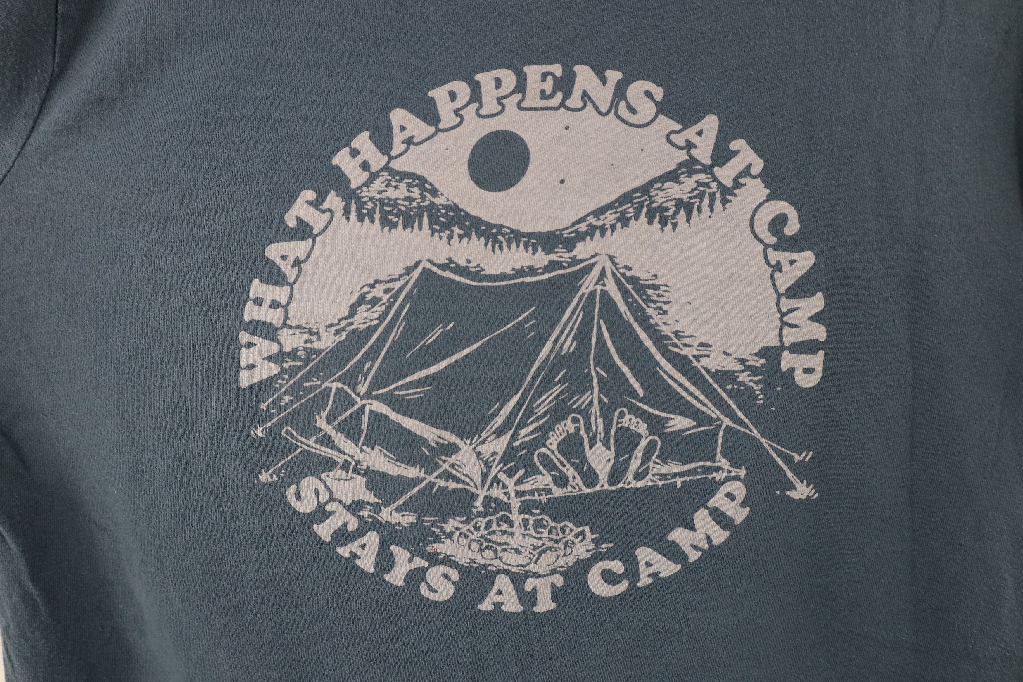 The North Face × Vintage Vintage The North Face Out What Happens At Camp T-Shirt Size US M / EU 48-50 / 2 - 5 Thumbnail