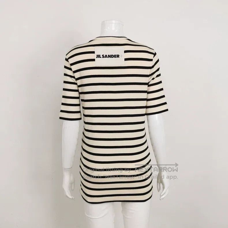 Jil Sander Jil Sander Cotton contrast striped crew neck T-shirt Size M / US 6-8 / IT 42-44 - 2 Thumbnail