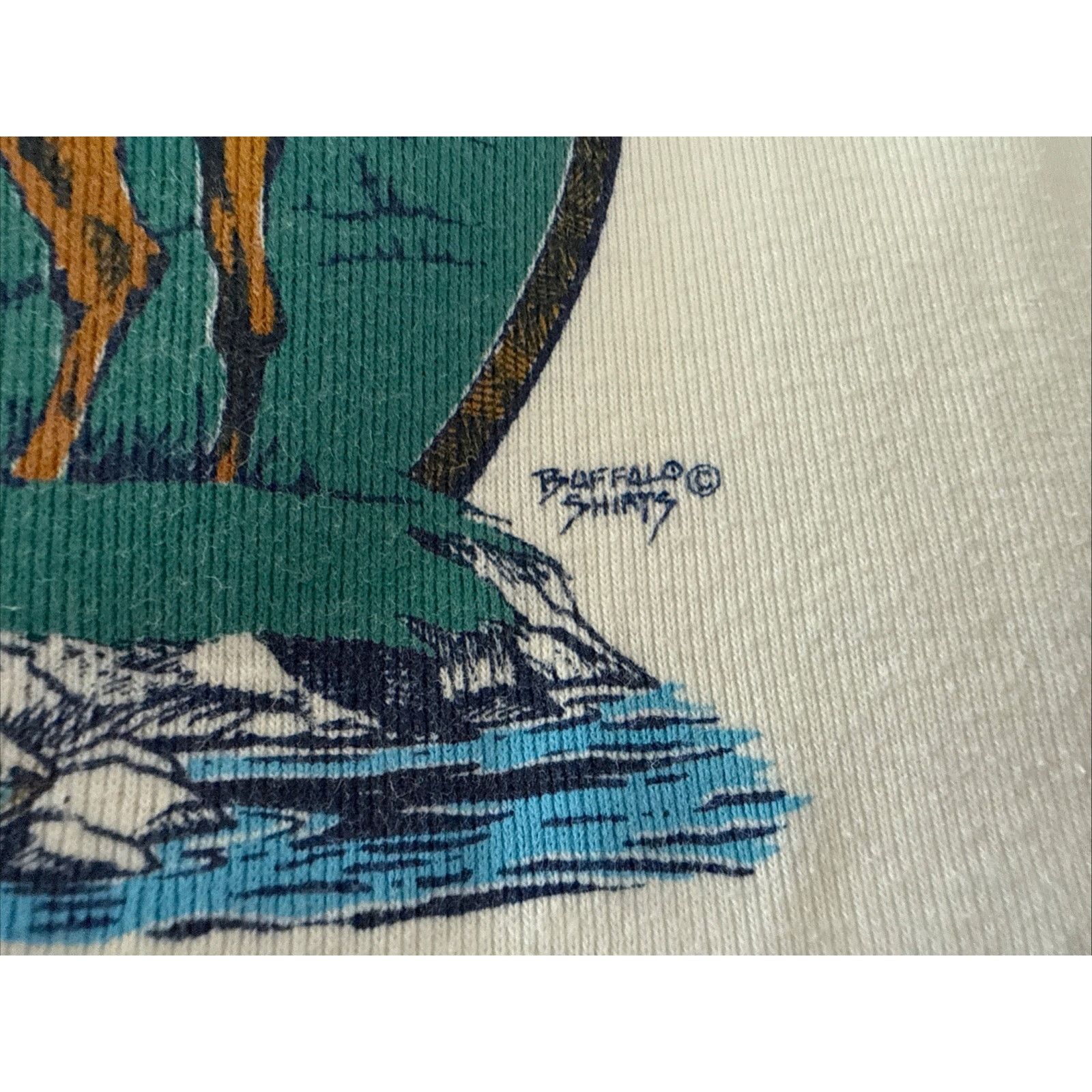 Other Vintage Buffalo Henley Tee men’s Elk Country Graphic RARE Size US M / EU 48-50 / 2 - 9 Thumbnail