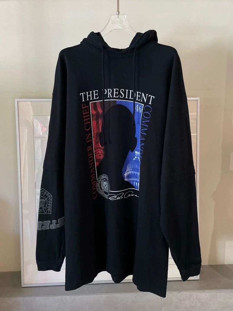 Vetements Showpiece Anti-War Embroidered Letter Hoodie