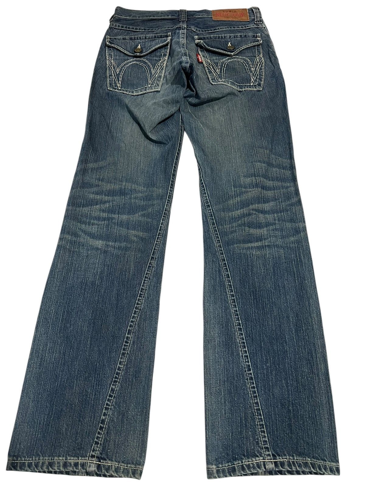 Edwin × If Six Was Nine × Japanese Brand 🌈Twist Leg Vintage Edwin Blue Trip Mud Wash Jean Japan Size US 30 / EU 46 - 2 Thumbnail