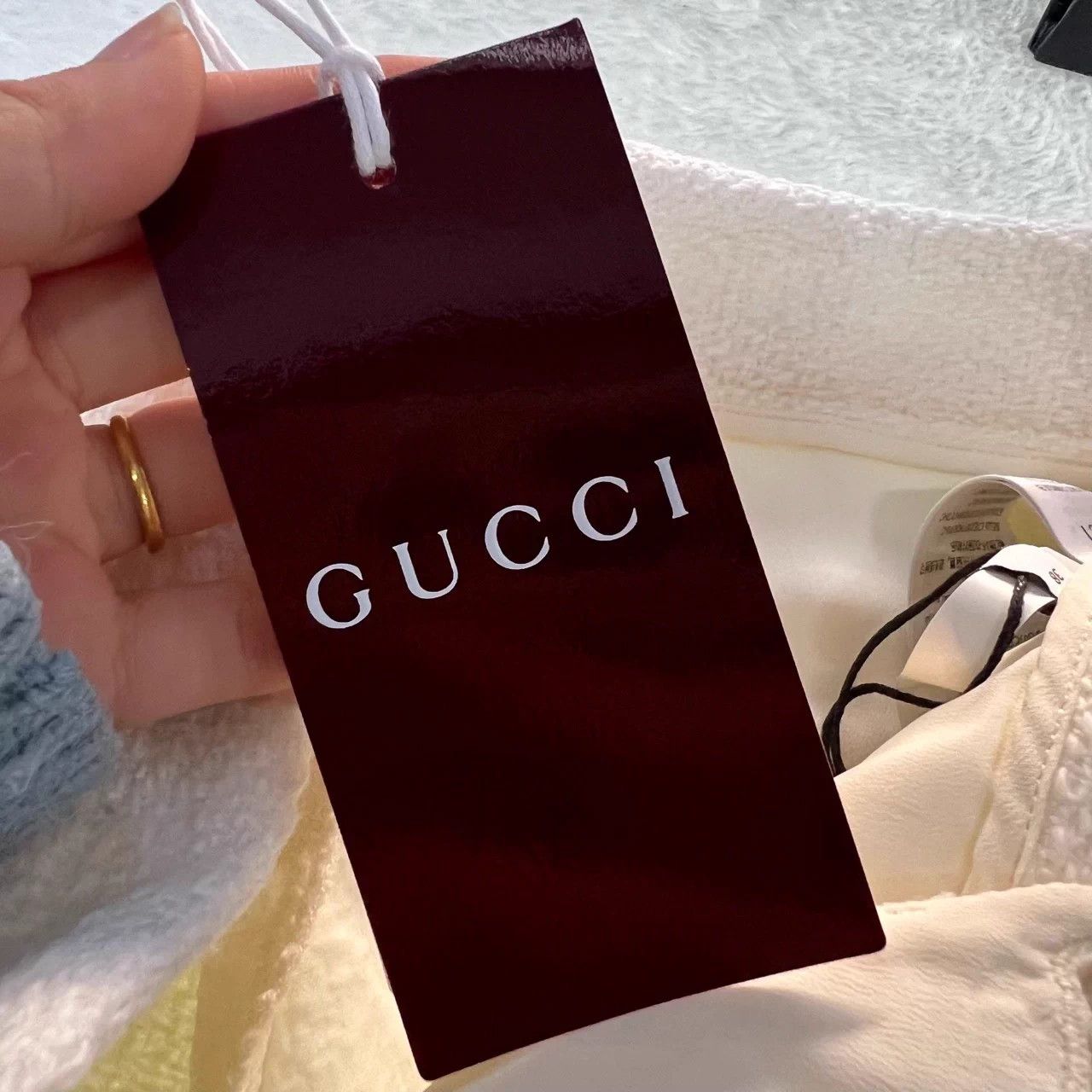 Gucci GUCCI Ivory Wide-Leg Pants Size 38 New Size 26" / US 2 / IT 38 - 4 Thumbnail