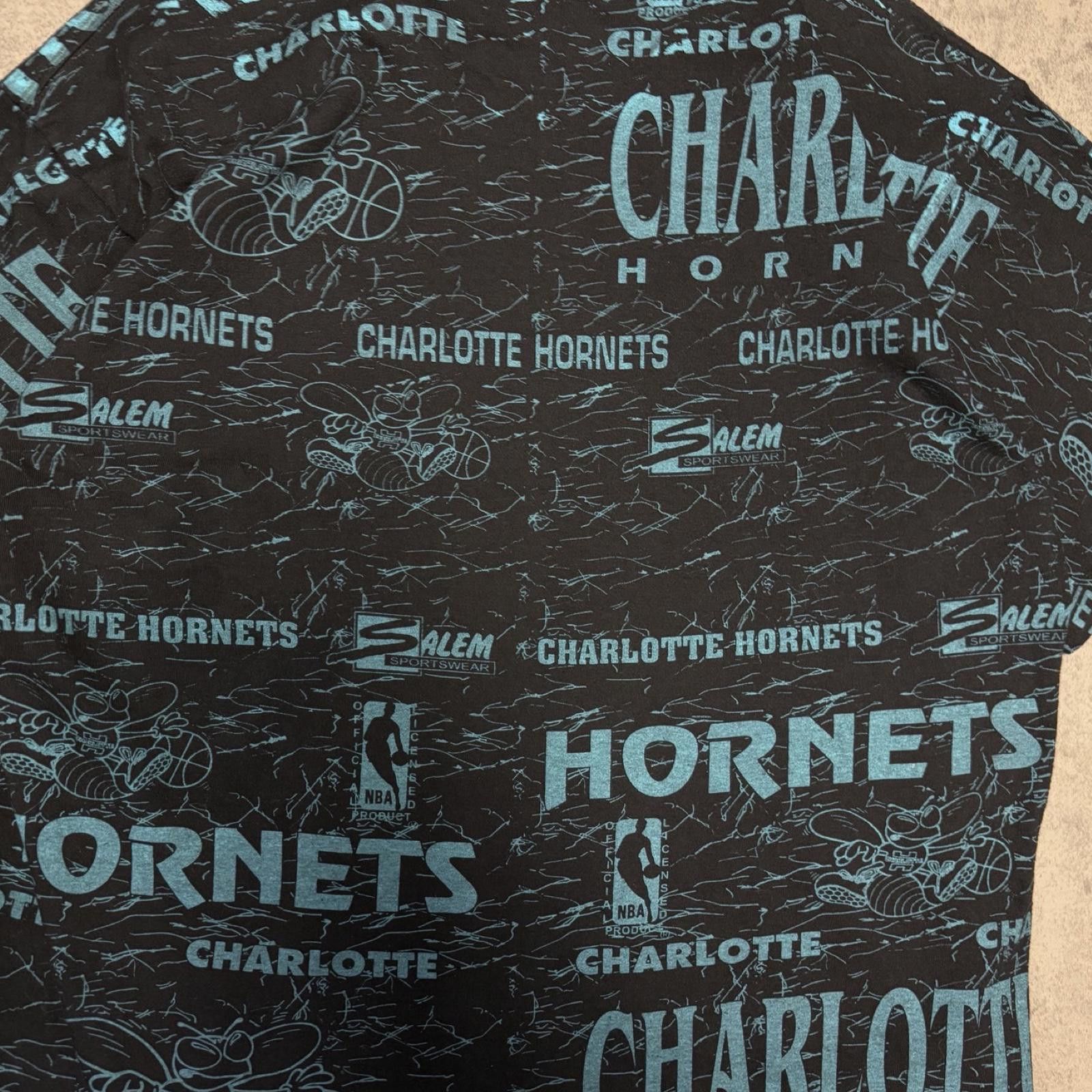 Salem Sportswear 90’s Charlotte Hornets AOP — XL — Size US XL / EU 56 / 4 - 4 Thumbnail