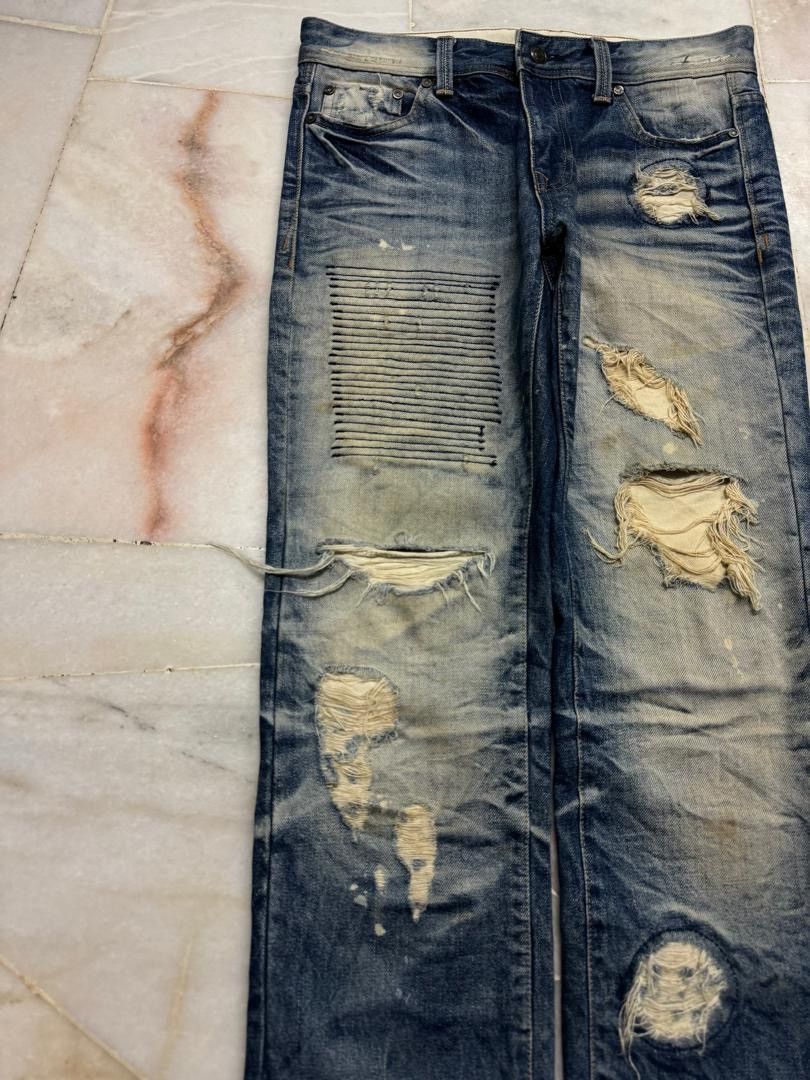Undercover Insane💥Sashiko Boro 90s Japanese Kapital Style Distress Jean Size US 30 / EU 46 - 4 Thumbnail