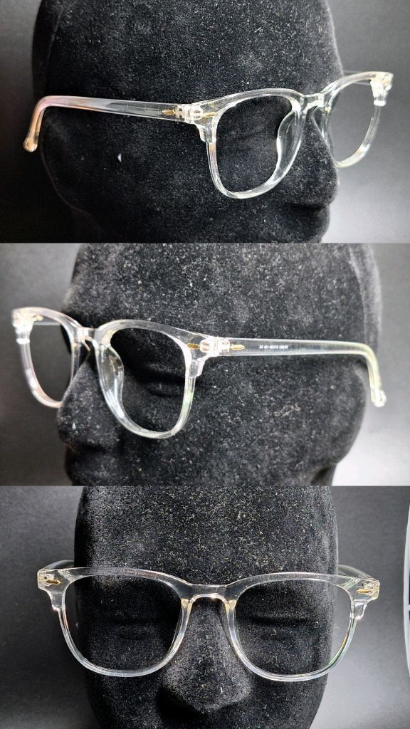 Other TR1801 Clear Transparent Glasses Frame Gold Rivet Detail Size ONE SIZE - 9 Thumbnail