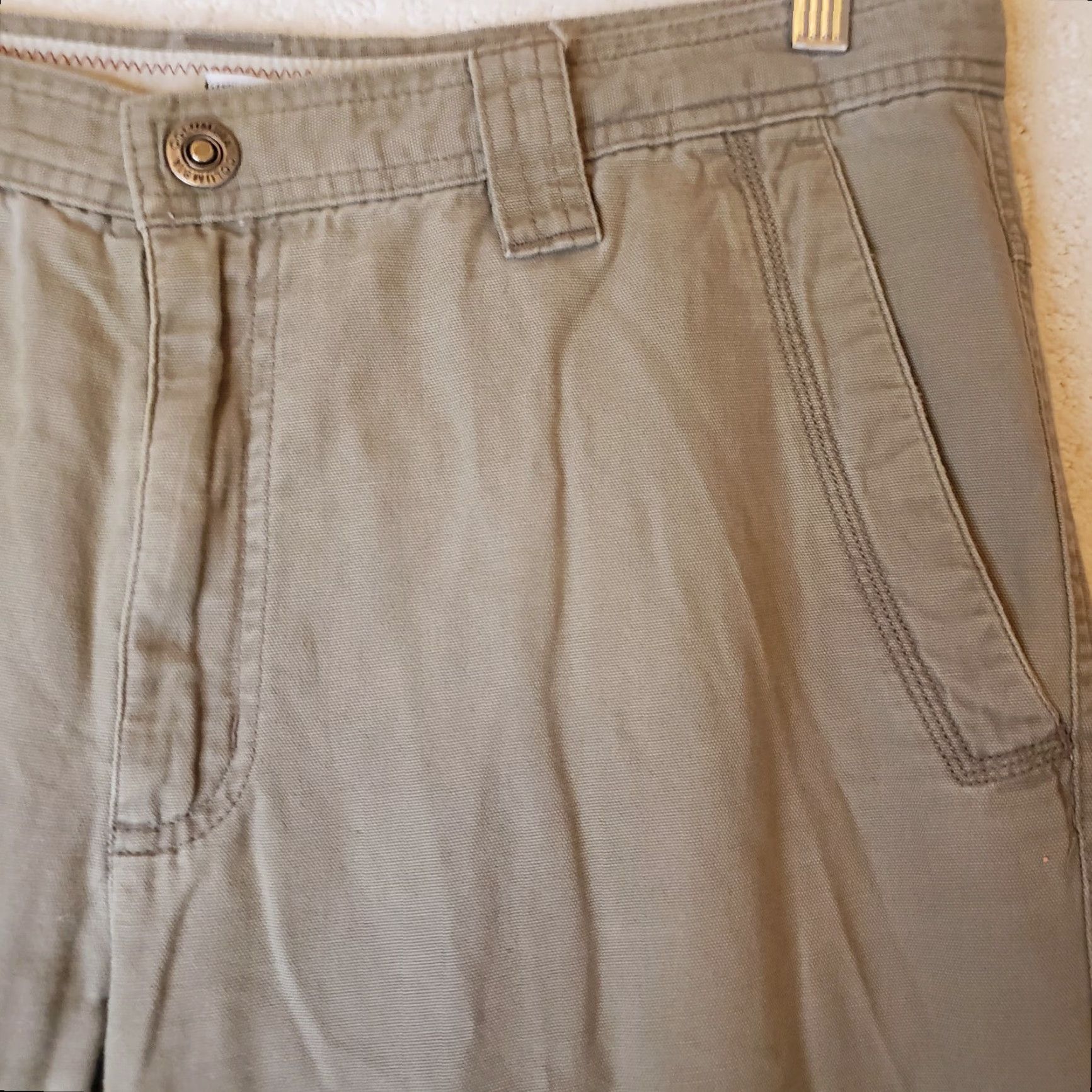 Vintage Columbia Omni-Shield Hiking Outdoor Pants Khaki Mens 34x32 Zip Pockets Canvas Cotton Regular Straight Jeans style Khakis Outdoor Mens Size US 34 / EU 50 - 6 Thumbnail