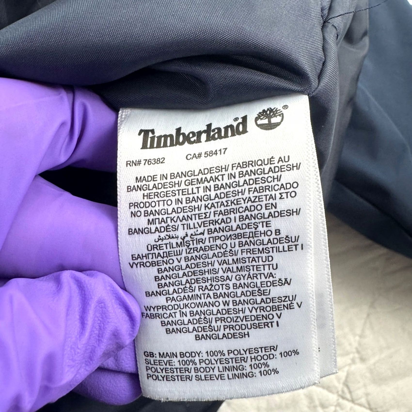 Timberland Timberland Windbreaker Navy Blue Hooded Rain Jacket TB0A5UVW M Gorpcore Jacket Womens? Size US M / EU 48-50 / 2 - 4 Thumbnail