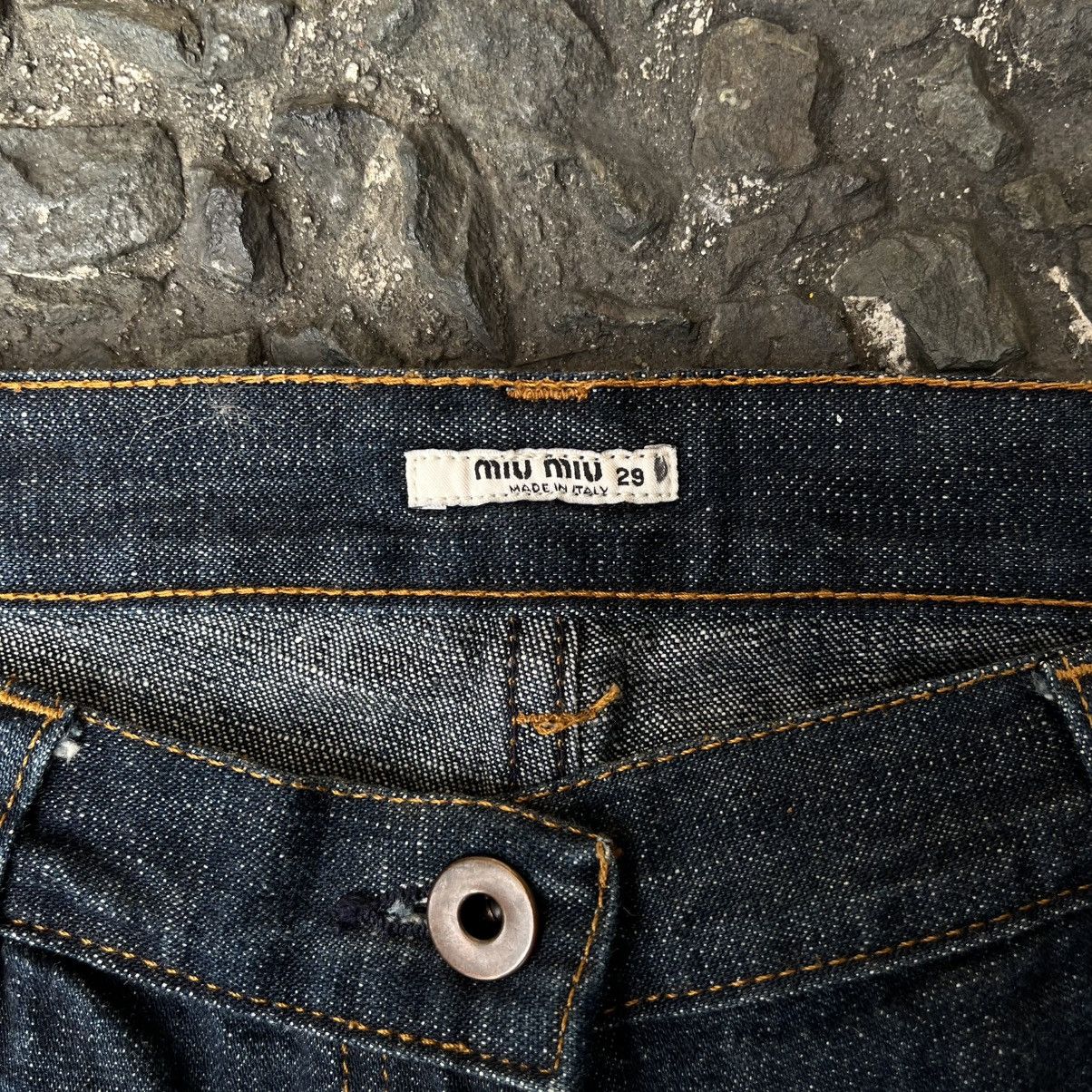 Miu Miu Miu Miu Fall/Winter 2001 Denim Fiammato Jeans Size 29" - 8 Thumbnail