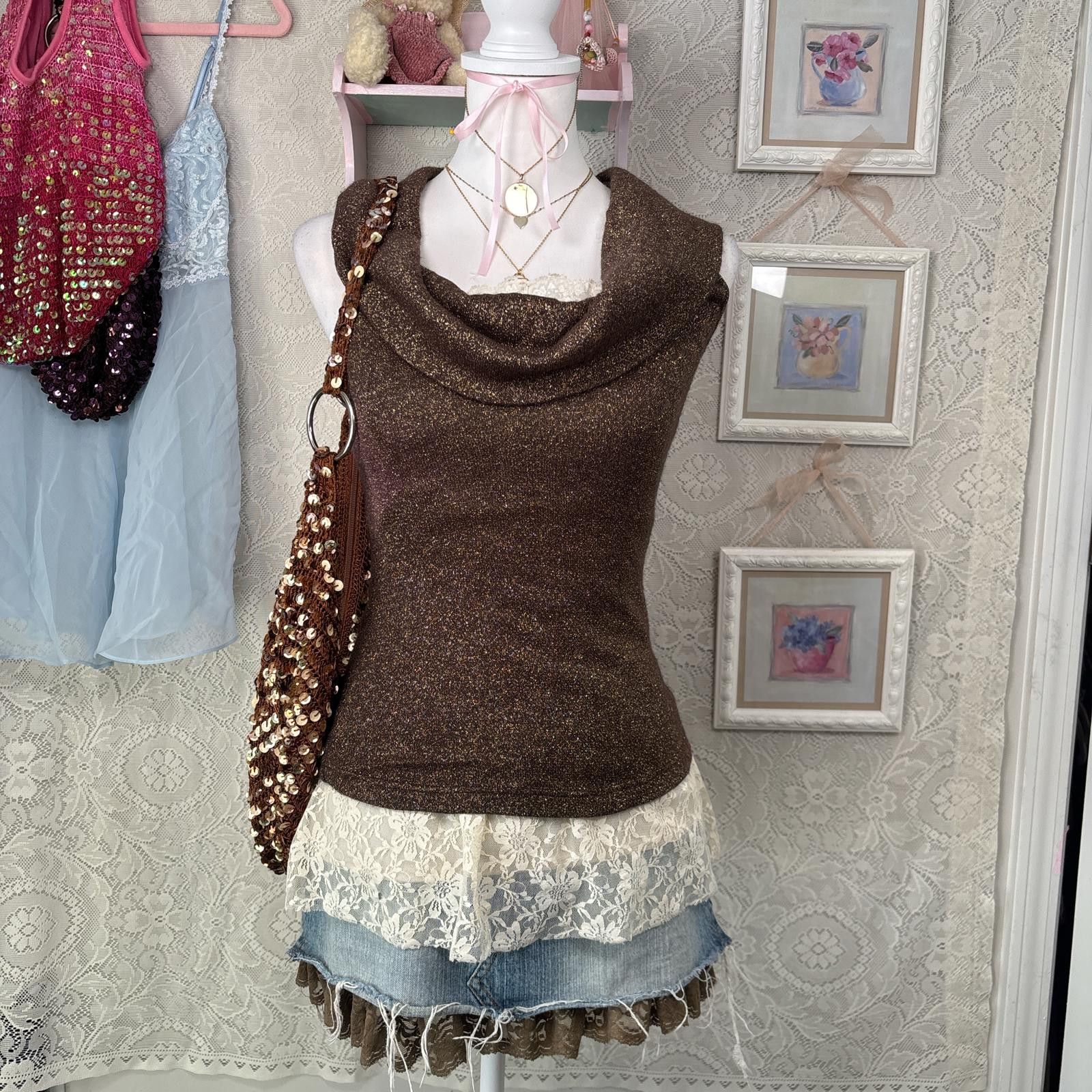 Other y2k shimmery fitted going out top Size S / US 4 / IT 40 - 2 Thumbnail