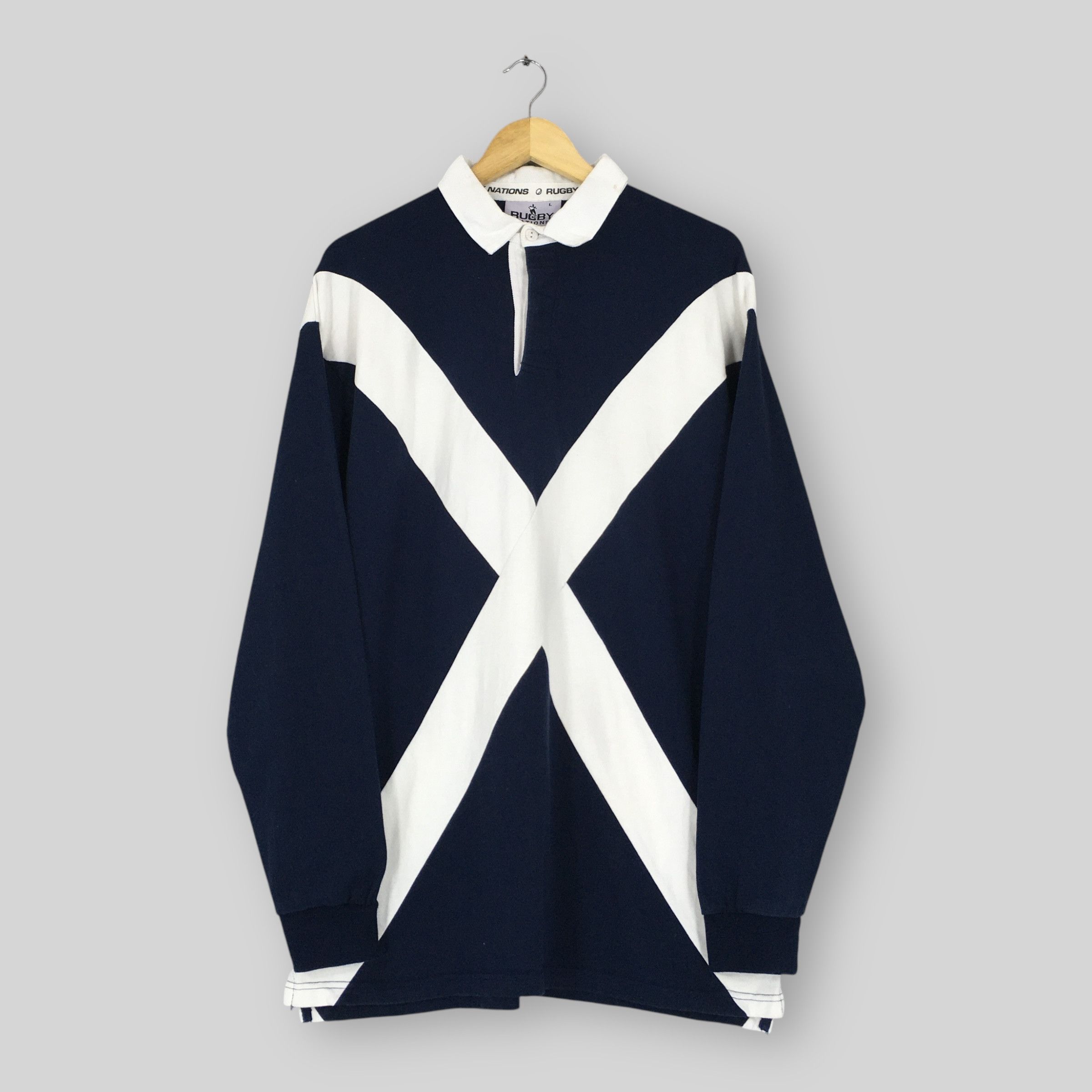 Pringle Of Scotland Vintage Scotland Union Polo Rugby Shirt Large Size US L / EU 52-54 / 3 - 1 Thumbnail