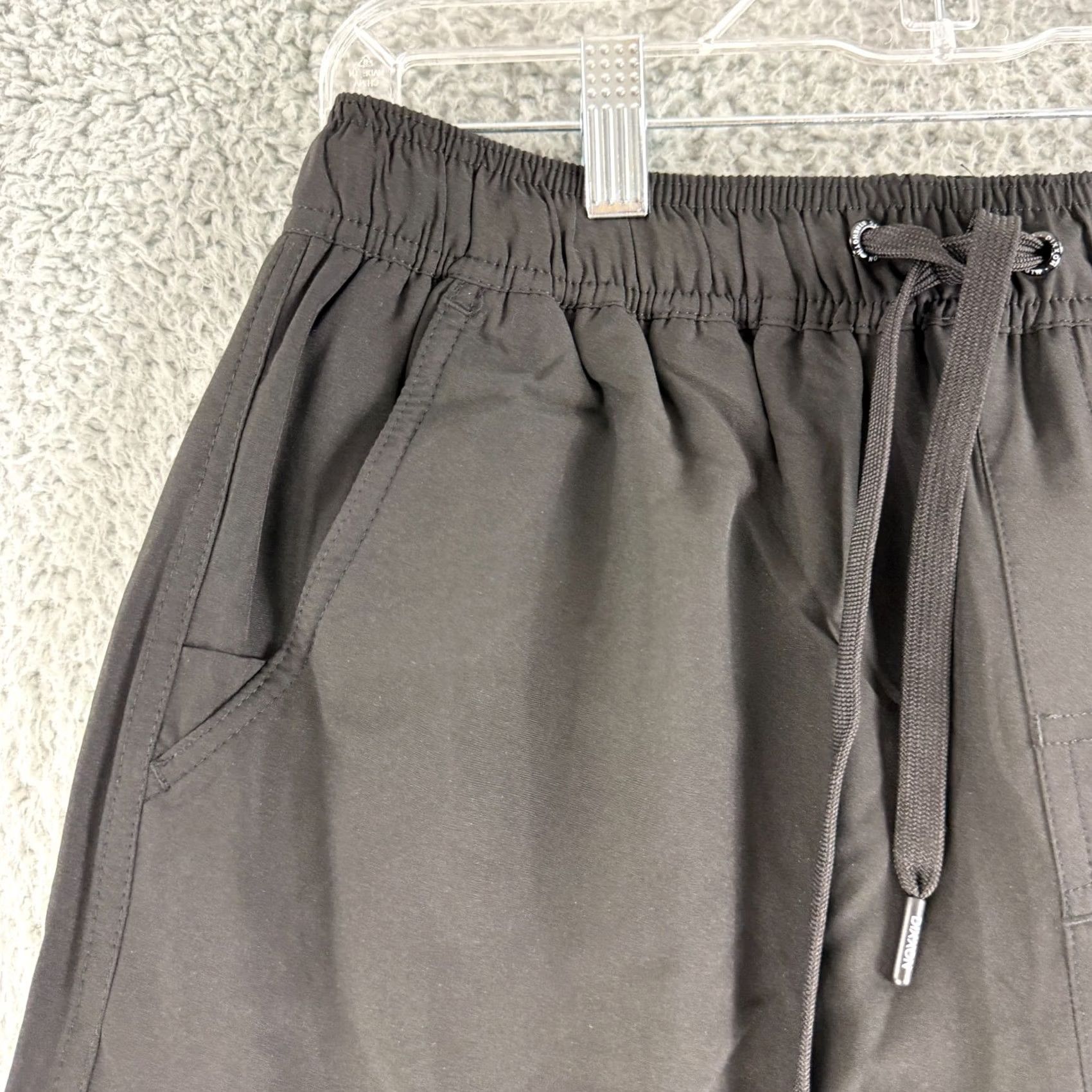 Vintage Dixxon Hybrid Shorts Mens Medium Black Pull On Drawstring Lightweight Lined Size US 31 - 3 Thumbnail