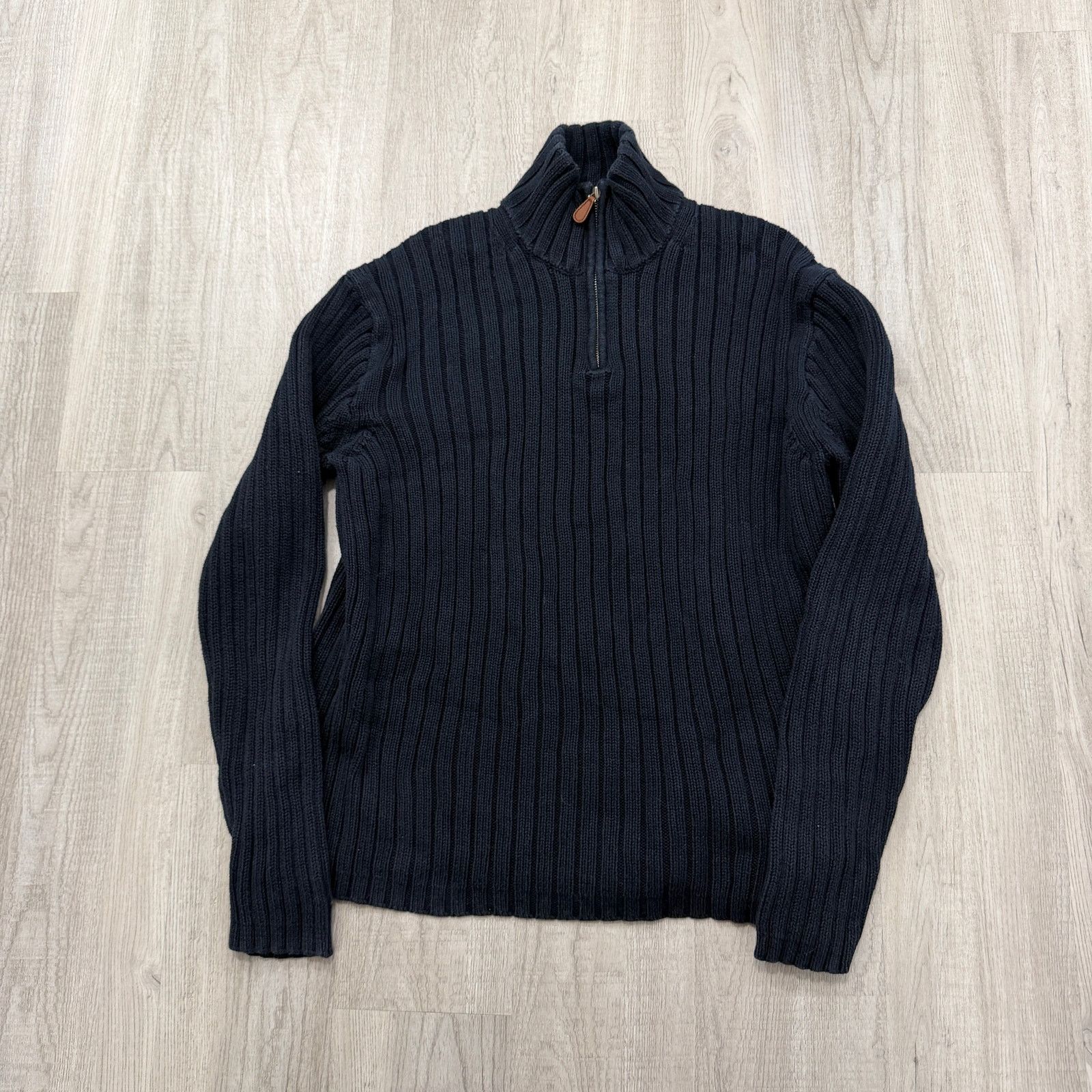 J.Crew Vintage J Crew Quarter Zip Sweater Mens Large Blue Pullover Size US L / EU 52-54 / 3 - 1 Thumbnail