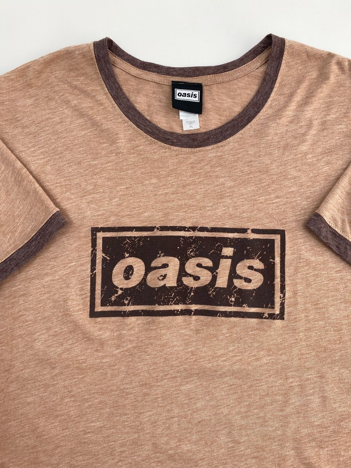 Band Tees Oasis Band Classic Logo Brown Ringer Tee Size US XL / EU 56 / 4 - 3 Thumbnail