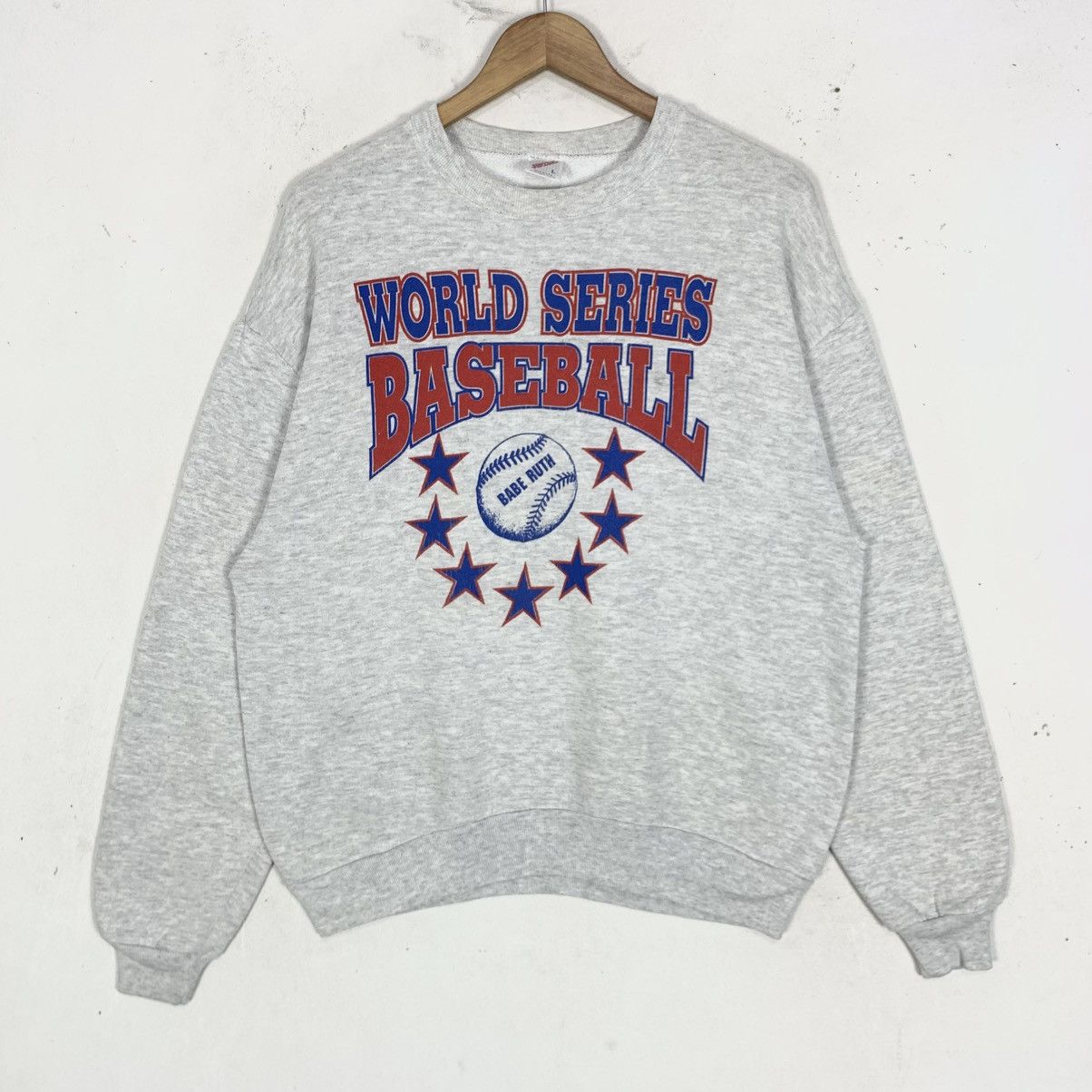 Vintage Vintage 90s World Series Baseball Team Sweater BABE RUTH Size US M / EU 48-50 / 2 - 1 Thumbnail