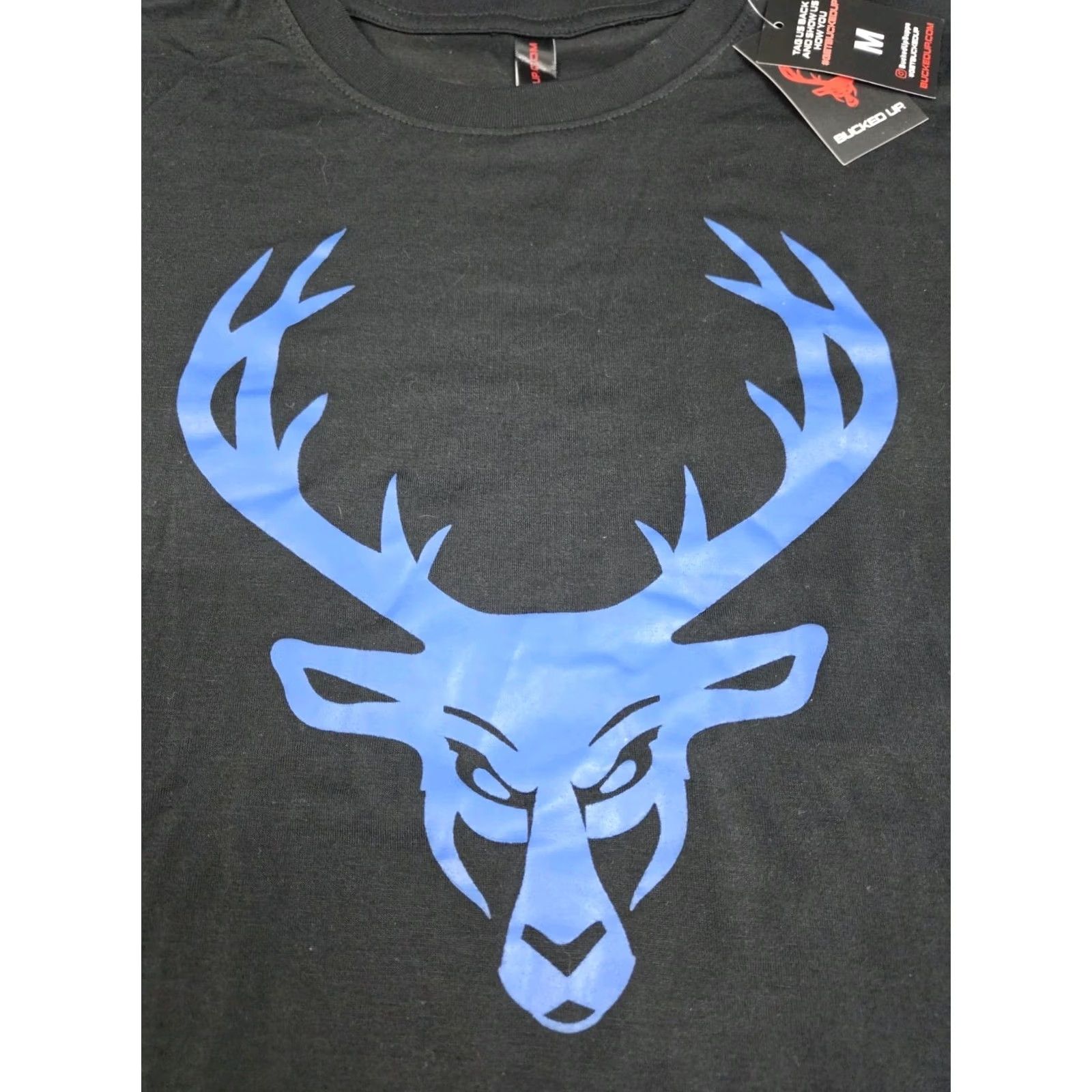 Vintage Bucked Up Short Sleeve Shirt Black/Blue M Logo Crew Neck Mens T-Shirt Cotton Polyester Spandex All Seasons Size US M / EU 48-50 / 2 - 2 Thumbnail