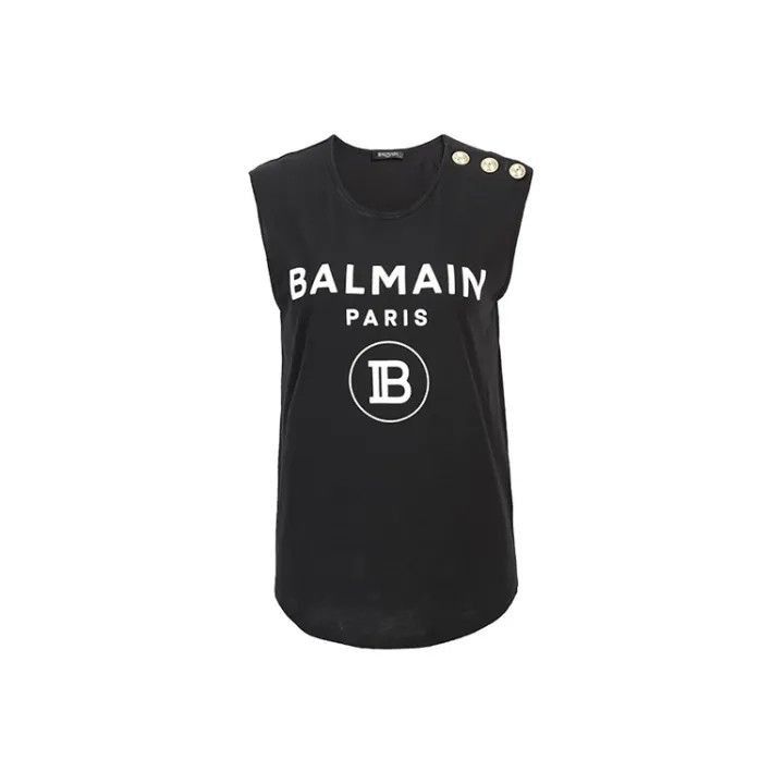 Other Balmain Logo Black Tank Top for Women -2507 Size M / US 6-8 / IT 42-44 - 1 Thumbnail