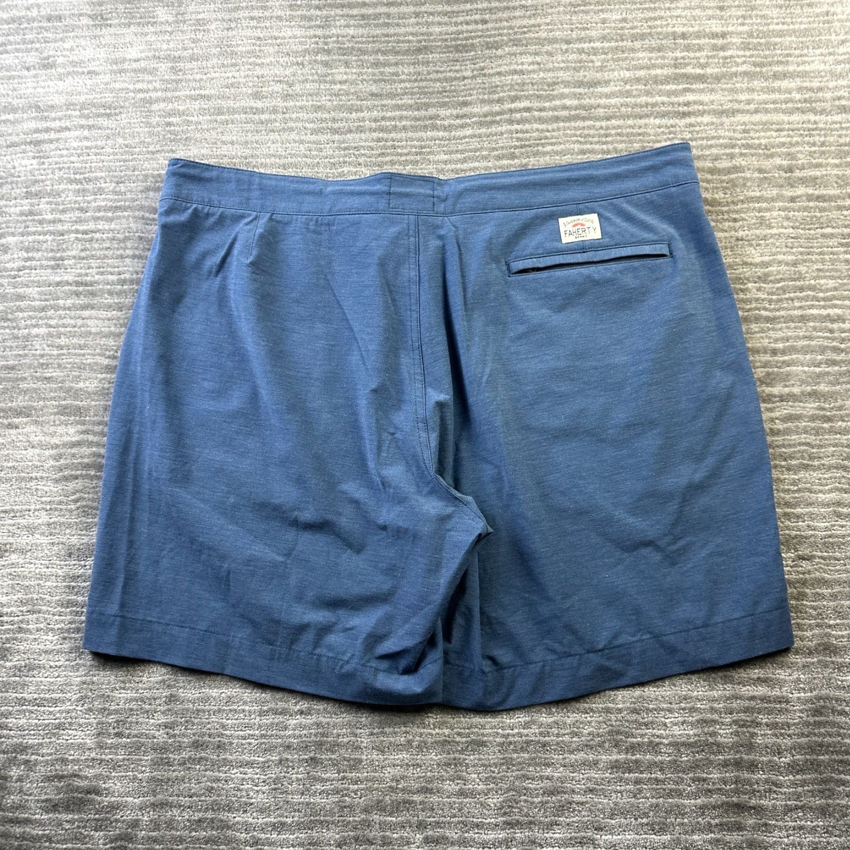 Faherty Faherty Shorts Mens 38 Blue Chino All Day Performance Drawstring 7" Size US 38 / EU 54 - 2 Thumbnail