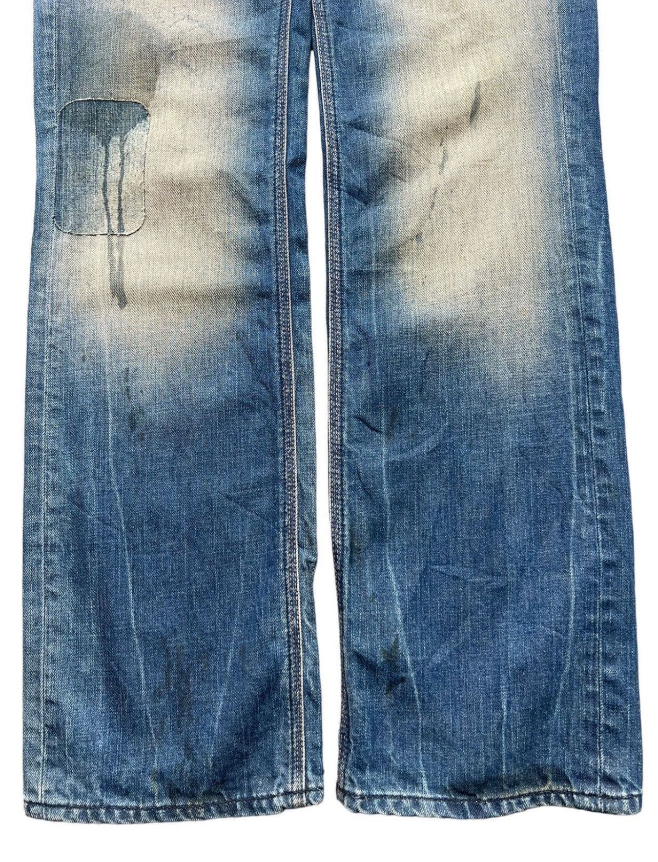 Japanese Brand Blue Blood Japan Denim Jeans Patch Work Rusty Jeans 29x32 Size 29" - 7 Thumbnail