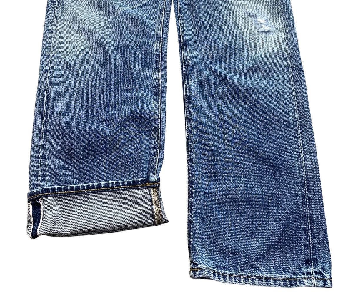Uniqlo Uniqlo X Selvedge Faded Wash Ripped Style Straight Leg Jeans Size US 36 / EU 52 - 5 Thumbnail