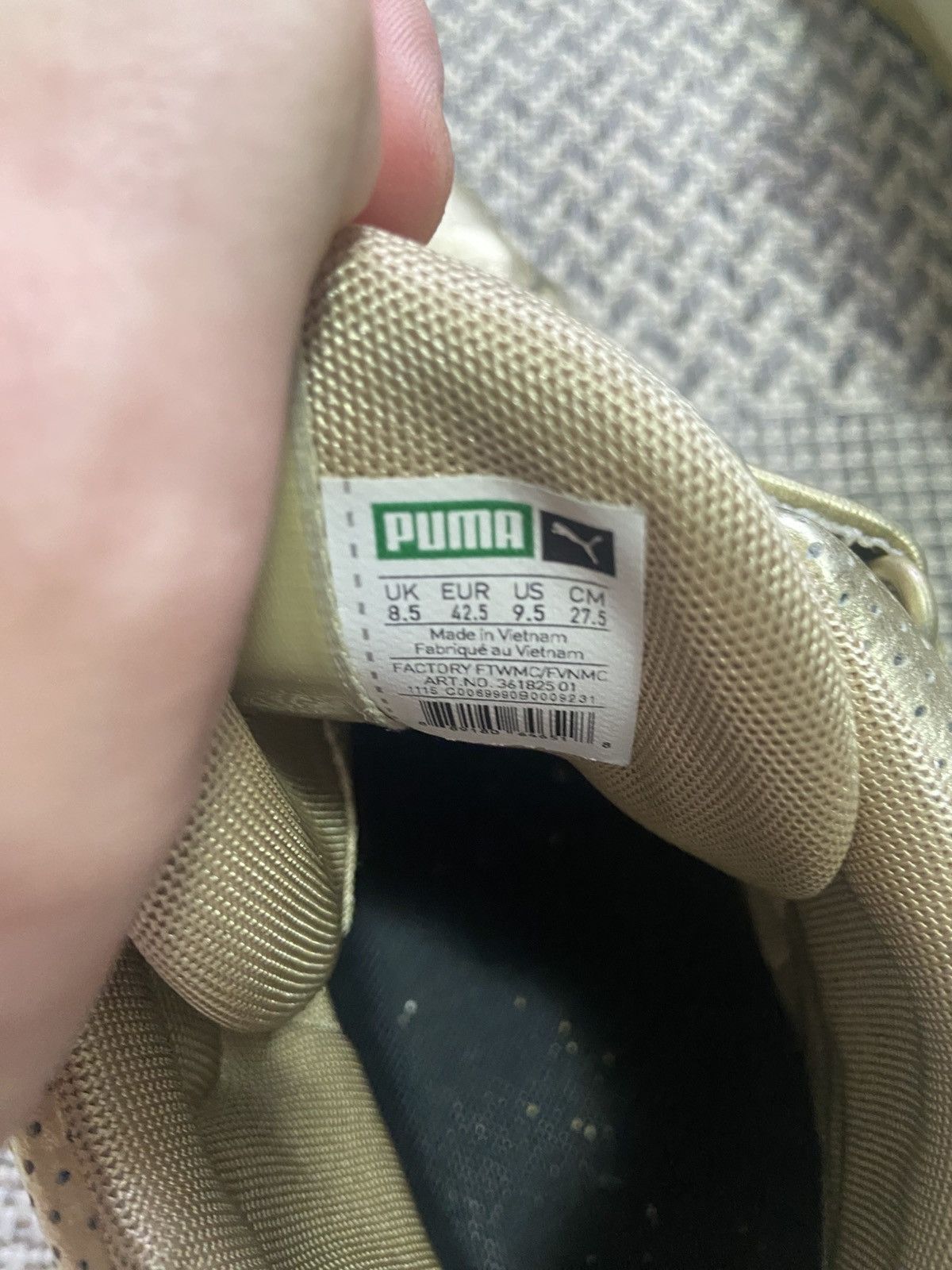 Puma Puma apex mid mettalic gold leather basketball shoe Size US 9.5 / EU 42-43 - 6 Thumbnail