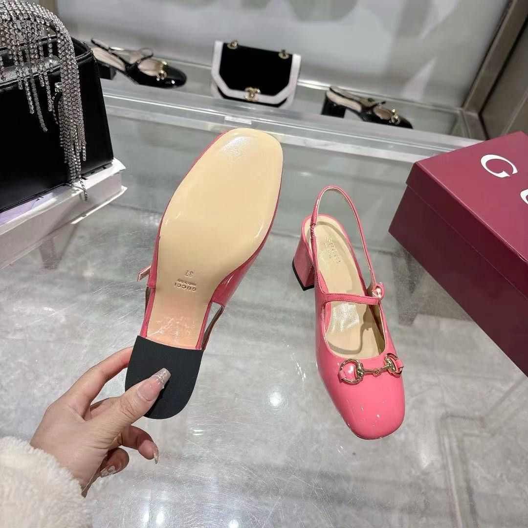 Gucci oc11z0126 Women's Horsebit Pumps in Pink Size US 8.5 / IT 38.5 - 7 Thumbnail