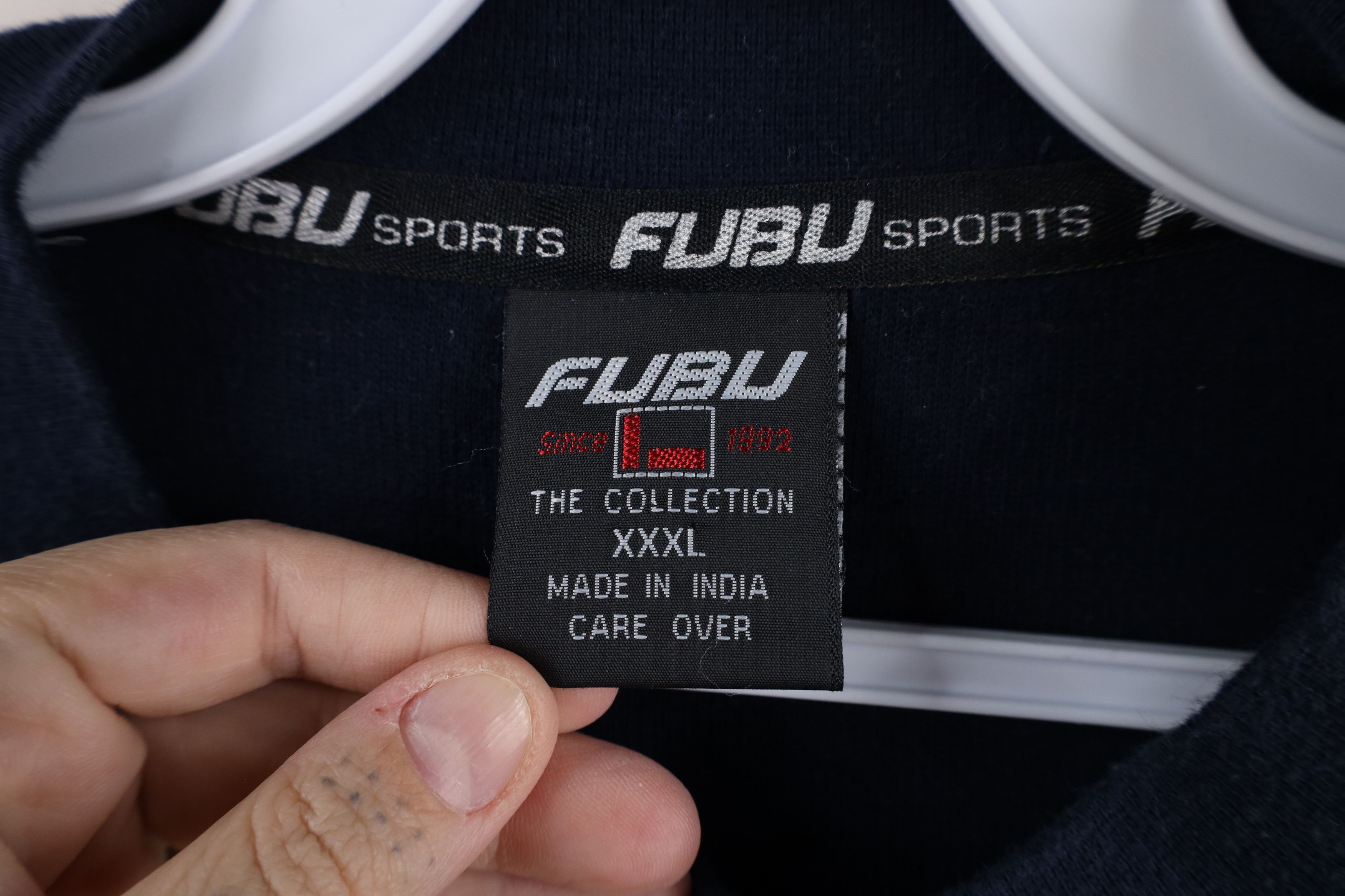 Fubu × Vintage Vintage 90s Fubu Sports Spell Ribbed Knit Baggy Fit T-Shirt Size US XXL / EU 58 / 5 - 9 Thumbnail