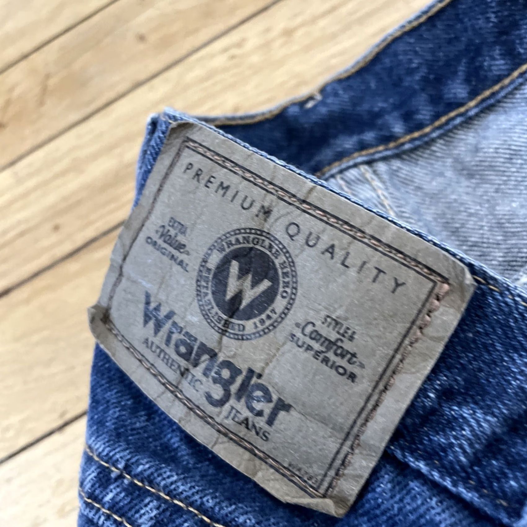 Wrangler VINTAGE Wrangler Jeans Mens 34x29 Blue Classic Straight Western Cowboy Denim 34 976T1DR Size US 34 / EU 50 - 7 Thumbnail