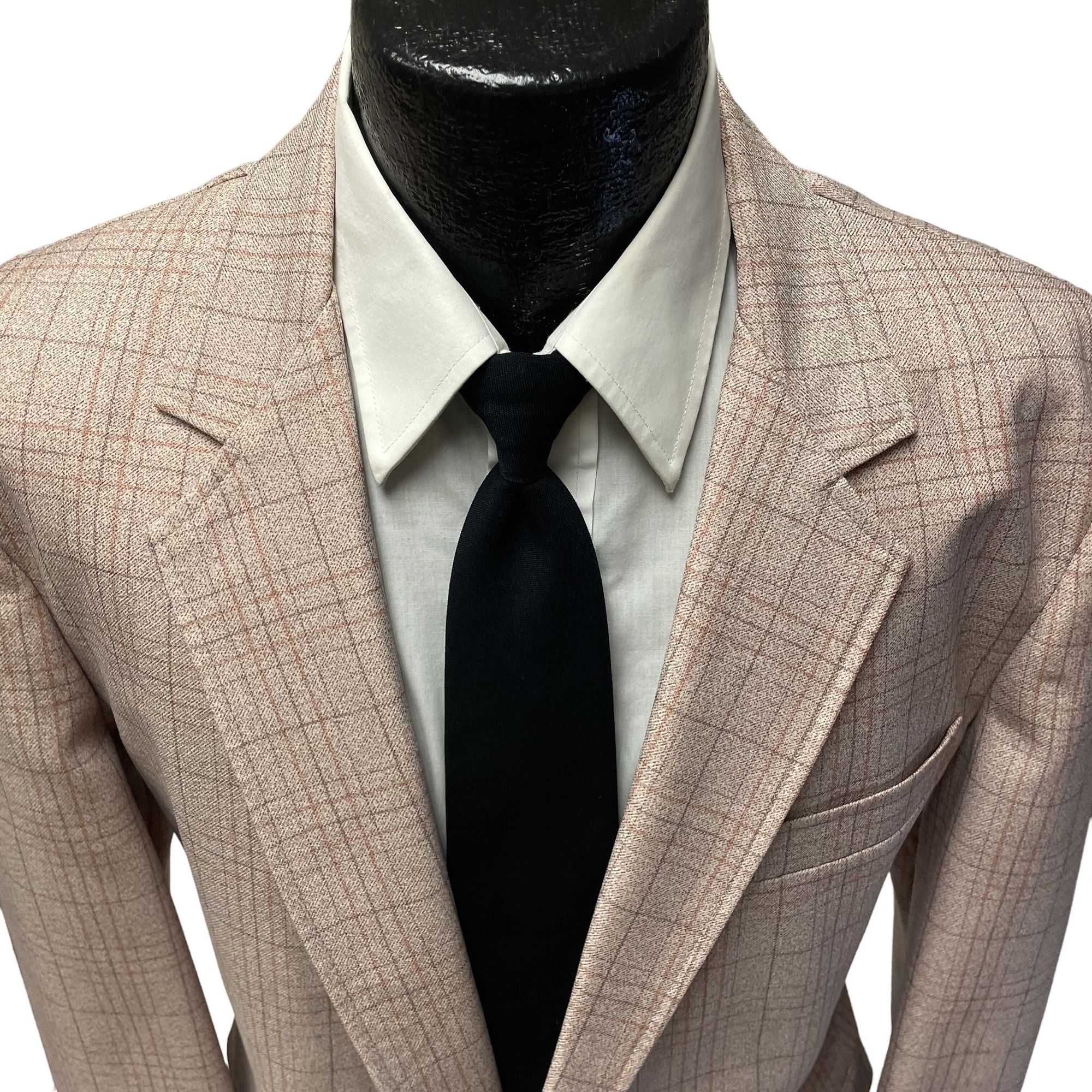 Sears Vtg Sears MOD Brown Sport Coat APRICOT PEACH Jacket Size 40R - 2 Thumbnail