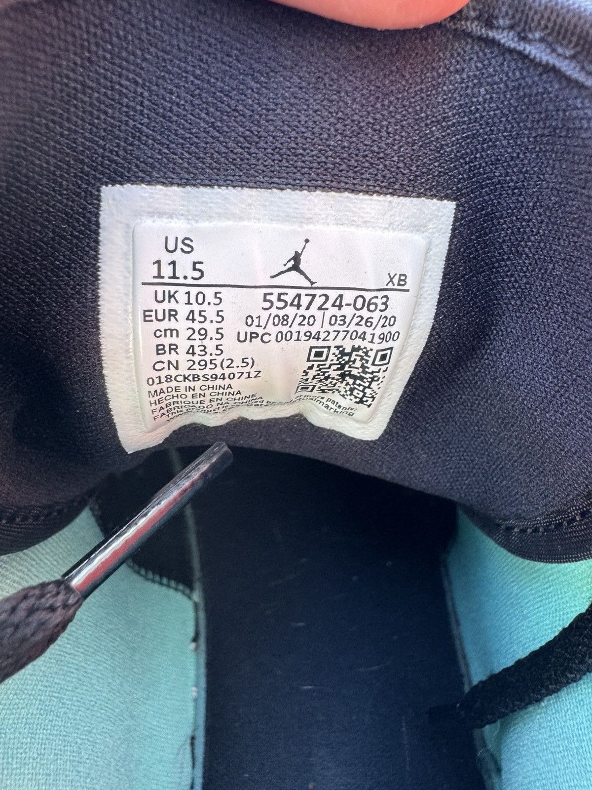 Jordan Brand JORDAN 1 MID GREY AQUA GREEN GLOW SIZE 11.5 Size US 11.5 / EU 44-45 - 6 Thumbnail