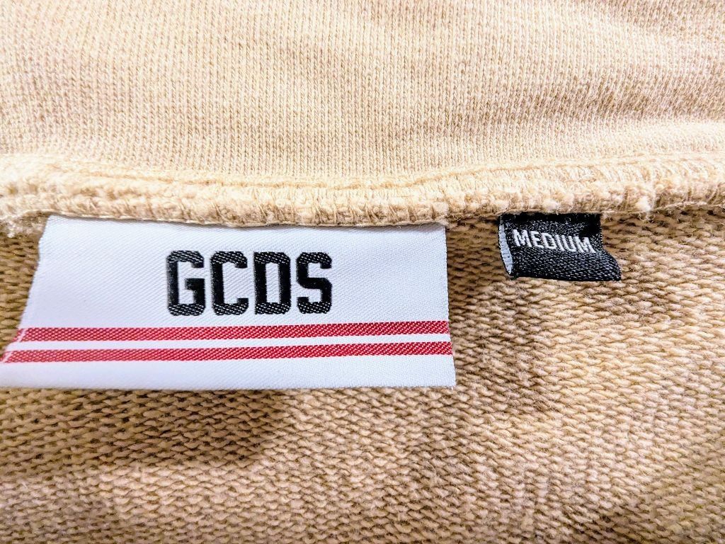 GCDS GCDS Beige Off-Shoulder Cowl Neck Crop Sweatshirt style Top Size M / US 6-8 / IT 42-44 - 7 Thumbnail