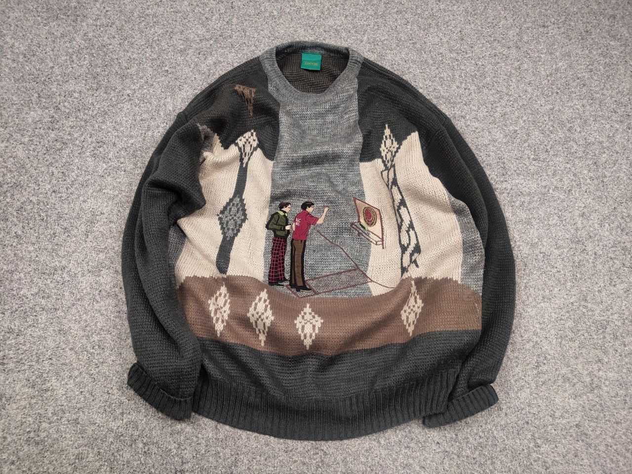 Japanese Brand Vintage 90's Canda Sweater with embroidered logo Japan Style Size US L / EU 52-54 / 3 - 2 Thumbnail