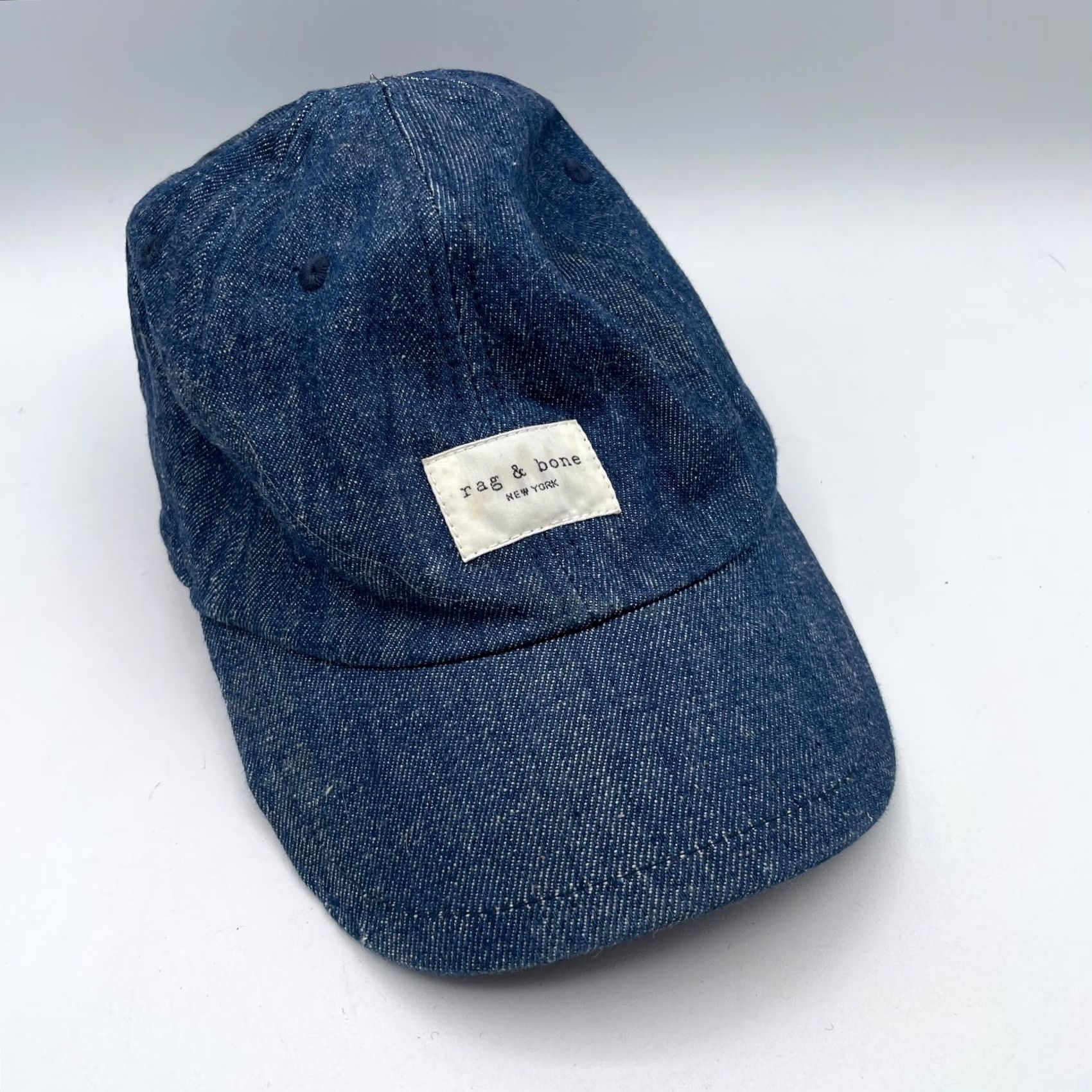 Rag & Bone rag & bone Hat Cap Mens Blue Baseball Addison Denim Cotton Stretch FLAW Size ONE SIZE - 6 Thumbnail
