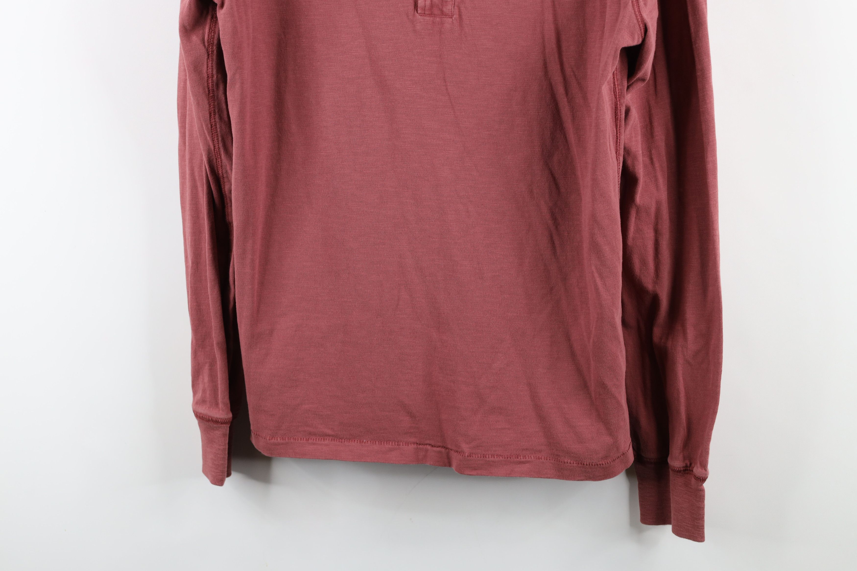 J.Crew × Vintage J Crew Dye Stonewash Knit Long Sleeve Henley T-Shirt Red Size US M / EU 48-50 / 2 - 3 Thumbnail