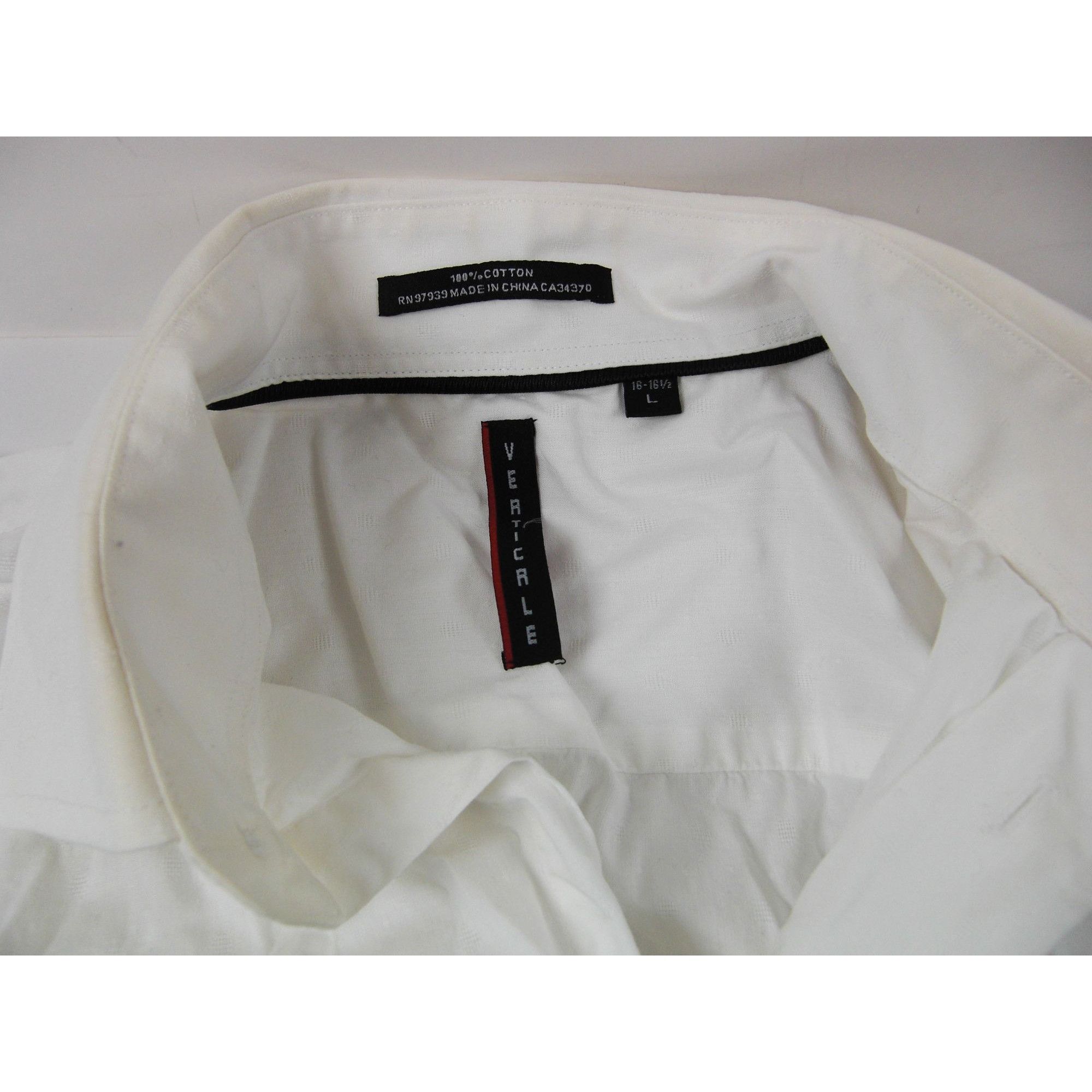 Other Verticale Men's White Dress Shirt Size Large16-16.5 Sleeve 3 Size US L / EU 52-54 / 3 - 2 Thumbnail