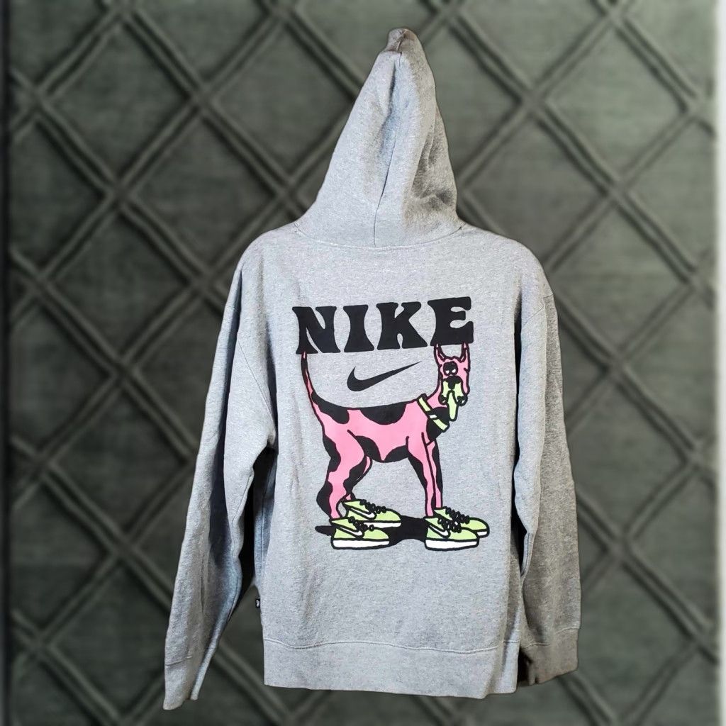 Nike Nike SB Dog Blazer Hoodie Mens M Gray 2 Sided Graphic Sweatshirt Pullover Hooded Skater Casual Vintage No Size US M / EU 48-50 / 2 - 1 Thumbnail