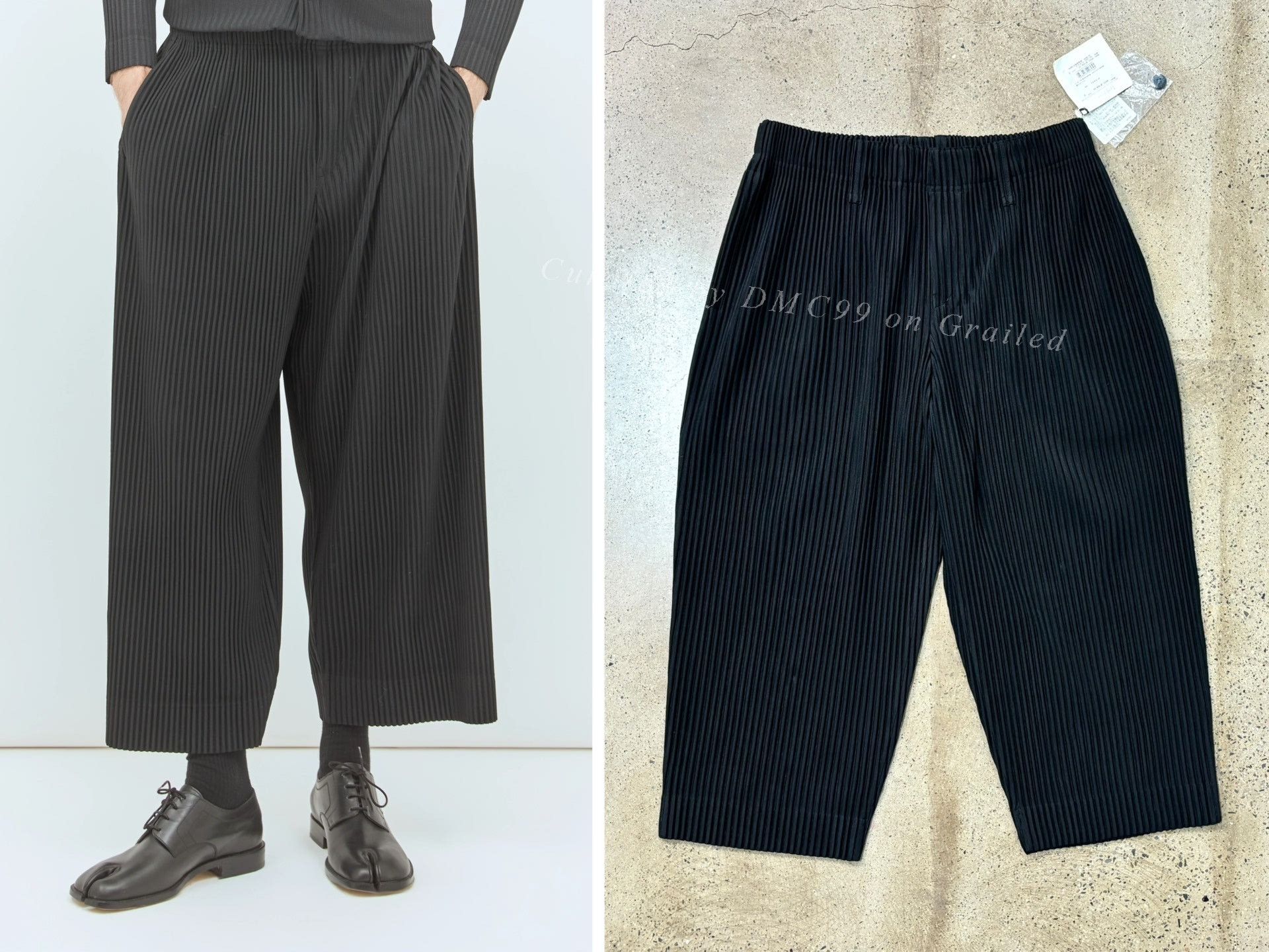 Issey Miyake Issey Miyake Pleats Wide-Leg Crop Pants Size US 26 / EU 42 - 1 Thumbnail