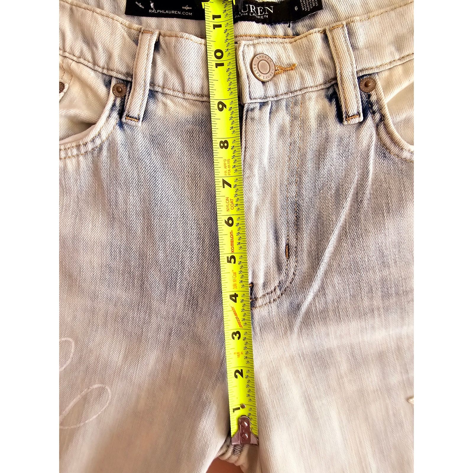 Lauren Ralph Lauren Ralph Lauren Patchwork Relax Tapered Ankle Jeans 28/6 Size 28" / US 6 / IT 42 - 8 Thumbnail