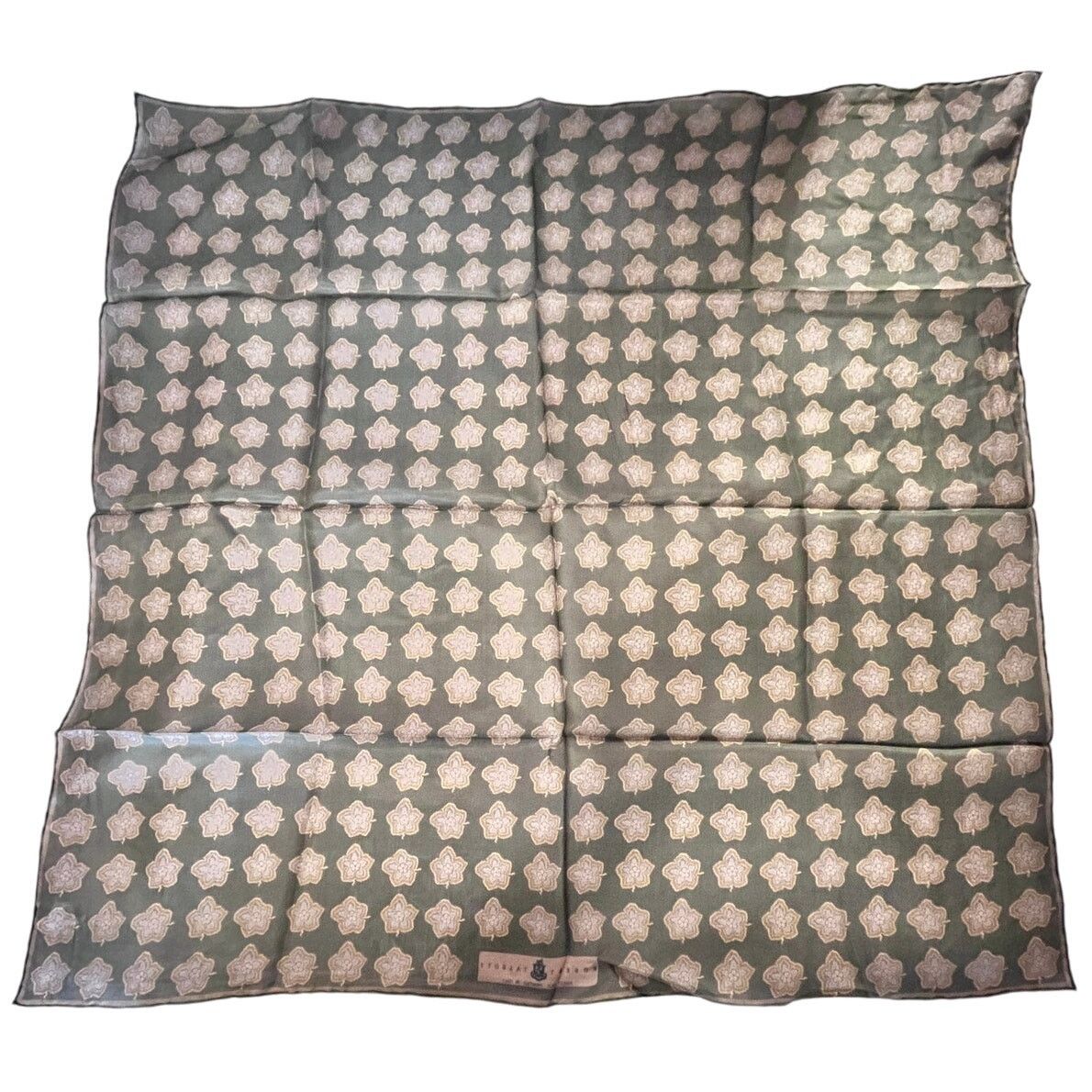 Robert Talbott ROBERT TALBOTT Fine Silk Scarf - Brown / Blu - Semi Sheer Size ONE SIZE - 1 Thumbnail