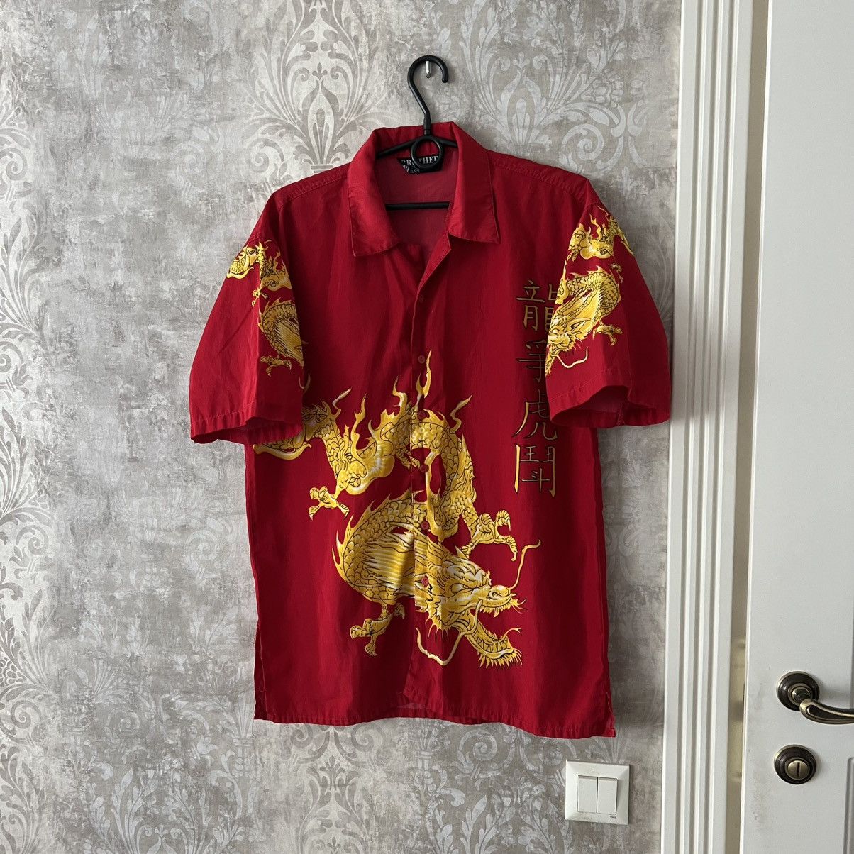 Japanese Brand Vintage Y2K Dragon Japan Shirt retro Size US S / EU 44-46 / 1 - 1 Thumbnail
