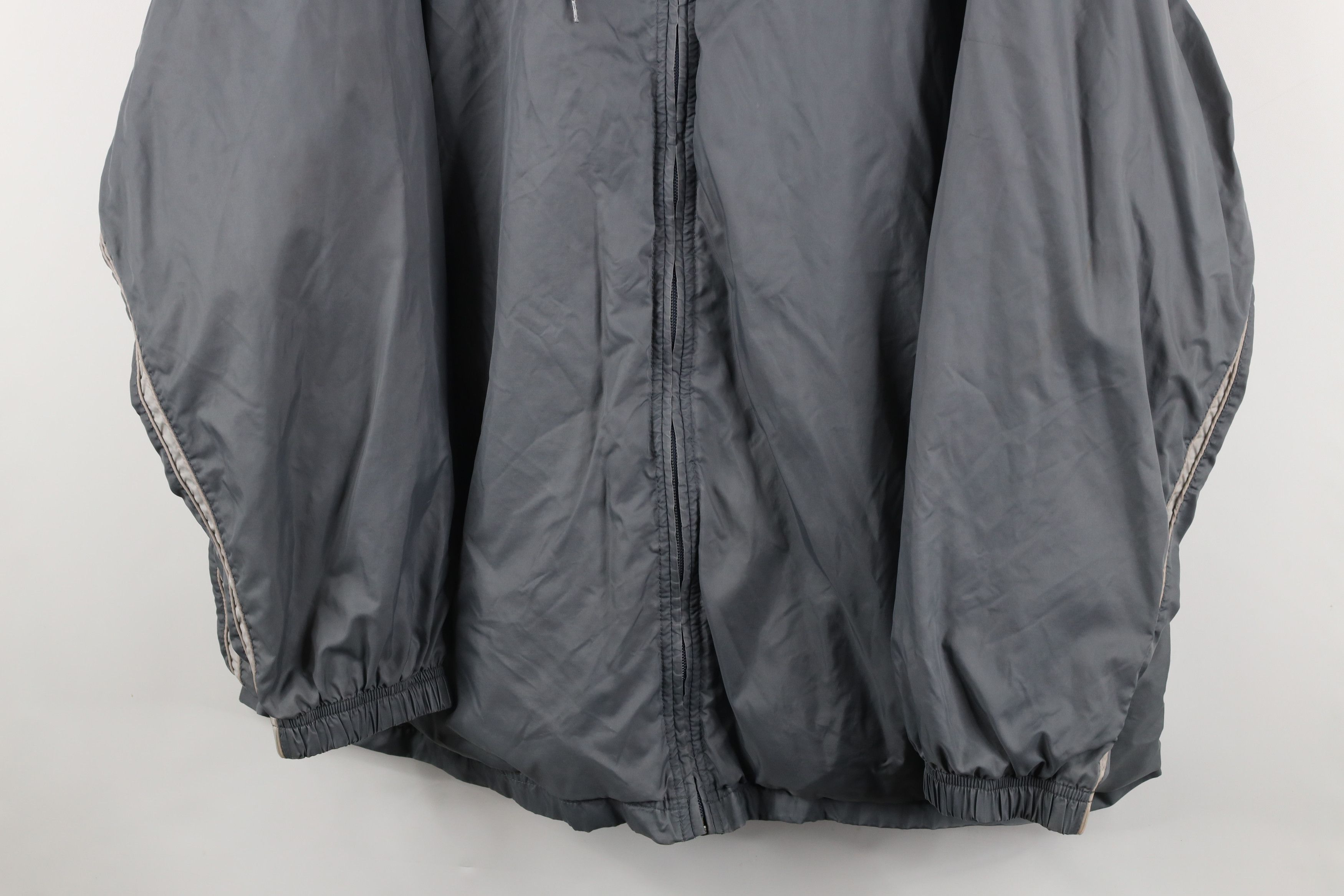 Nike × Vintage Vintage 90s Nike Scott Mini Swoosh Lined Hooded Jacket Gray Size US XXL / EU 58 / 5 - 3 Thumbnail
