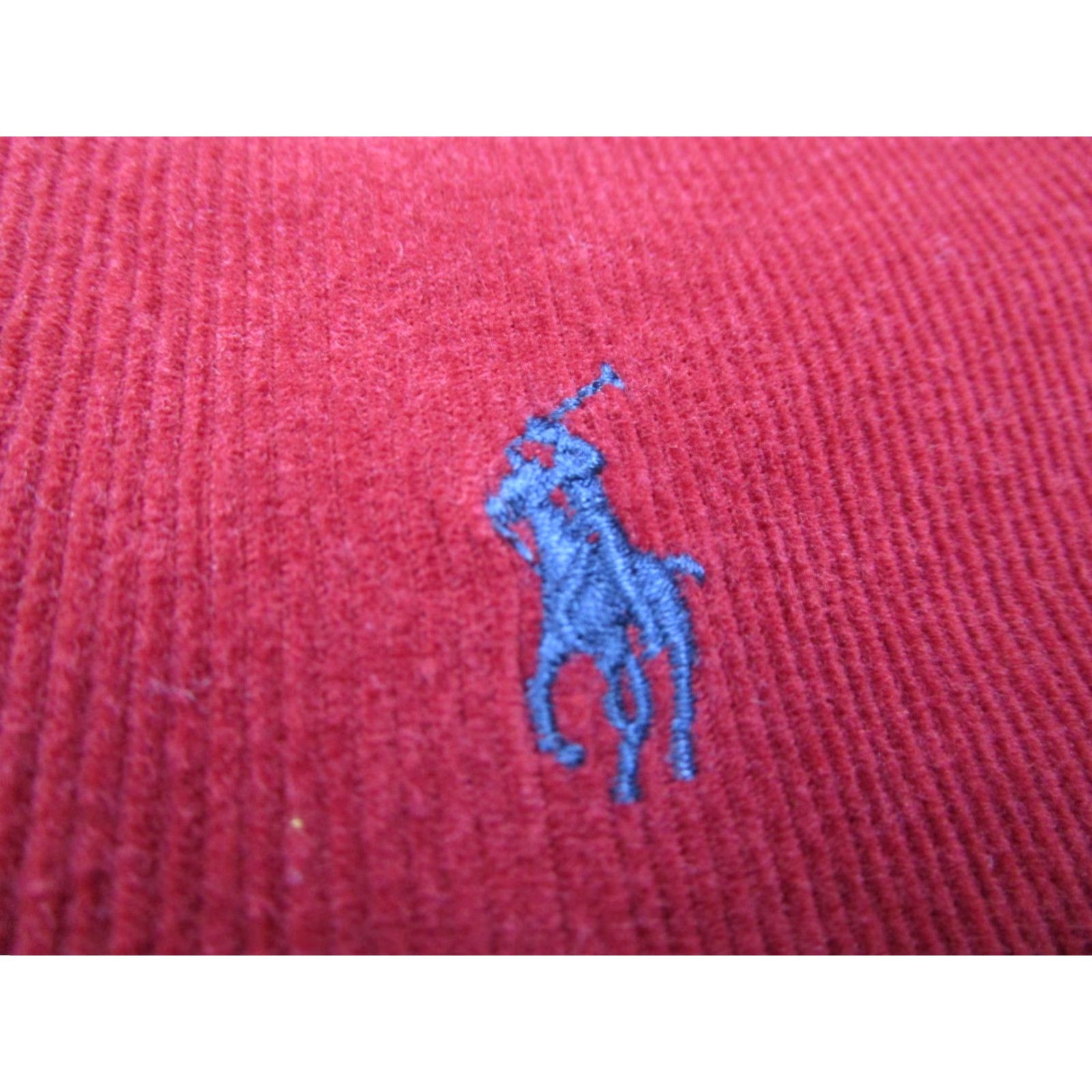 Ralph Lauren VINTAGE Ralph Lauren Shirt Mens XL Red Corduroy Button Up Blue Pony Y2K Size US XL / EU 56 / 4 - 3 Thumbnail