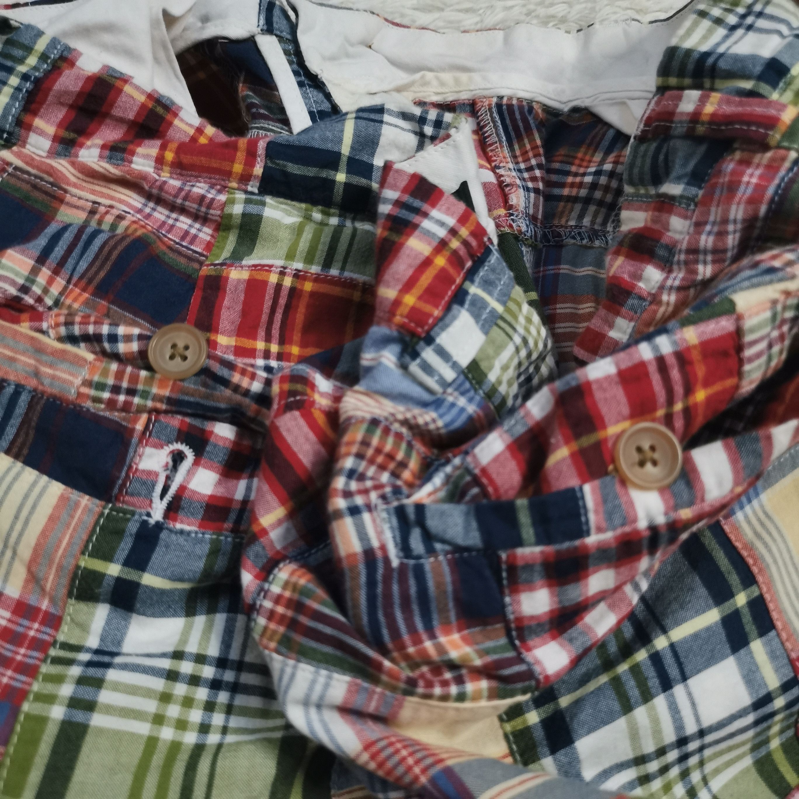 J.Crew 90s Indian Plaid Baggy Patchwork Pants Multicolor Rare Size US 36 / EU 52 - 7 Thumbnail