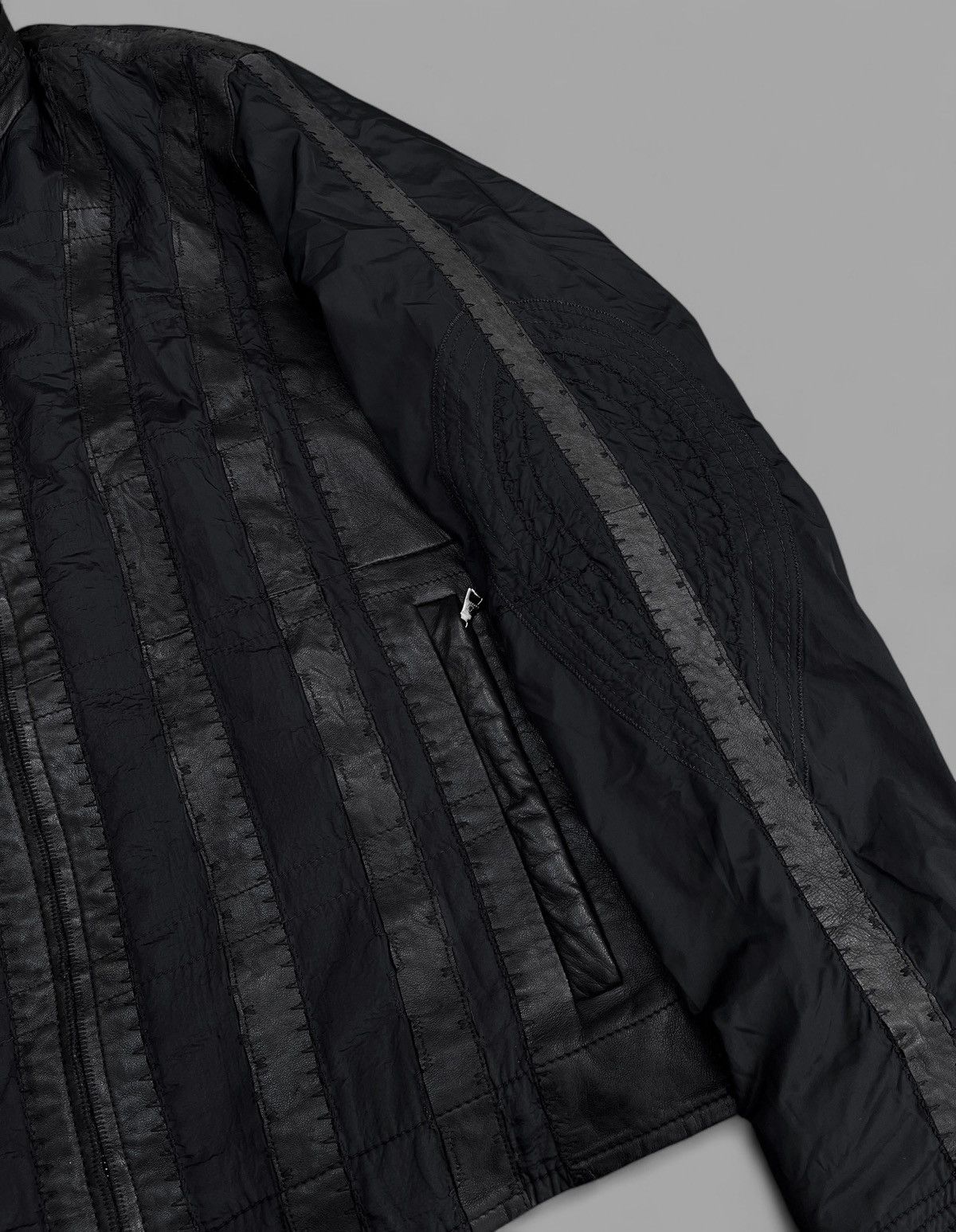 Handmade 🔥Rare KAPRAUN Hand Made Leather Nylon Jacket Y2K Size US L / EU 52-54 / 3 - 10 Thumbnail